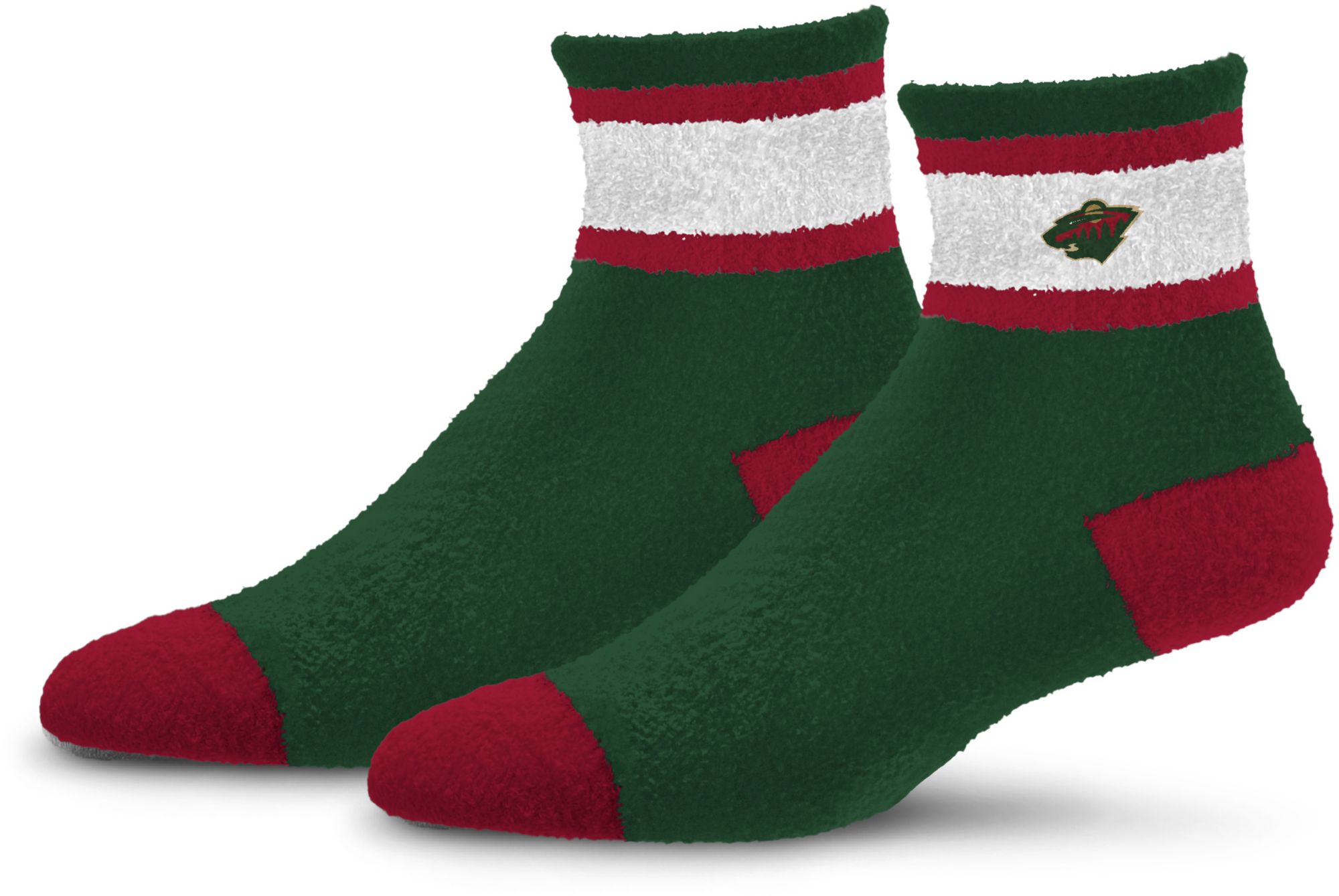 For Bare Feet Minnesota Wild Stripe Cozy Socks