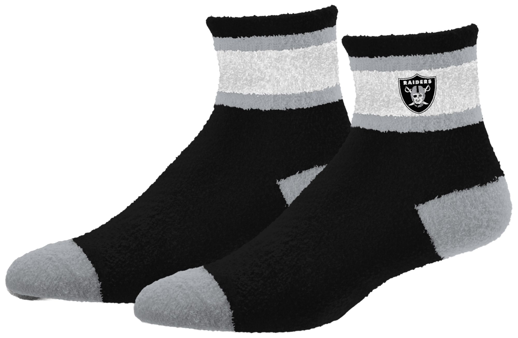 For Bare Feet Adult Las Vegas Raiders Black Cozy Socks