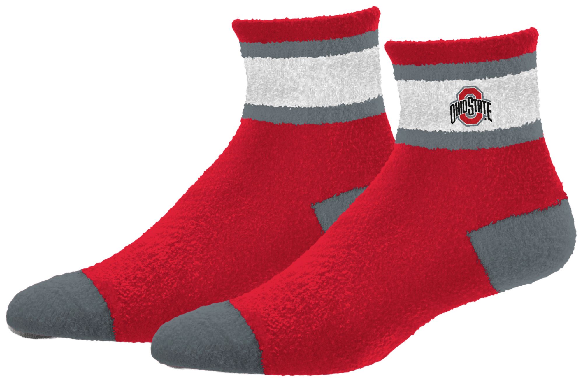 For Bare Feet Adult Ohio St Buckeyes Red Cozy Socks