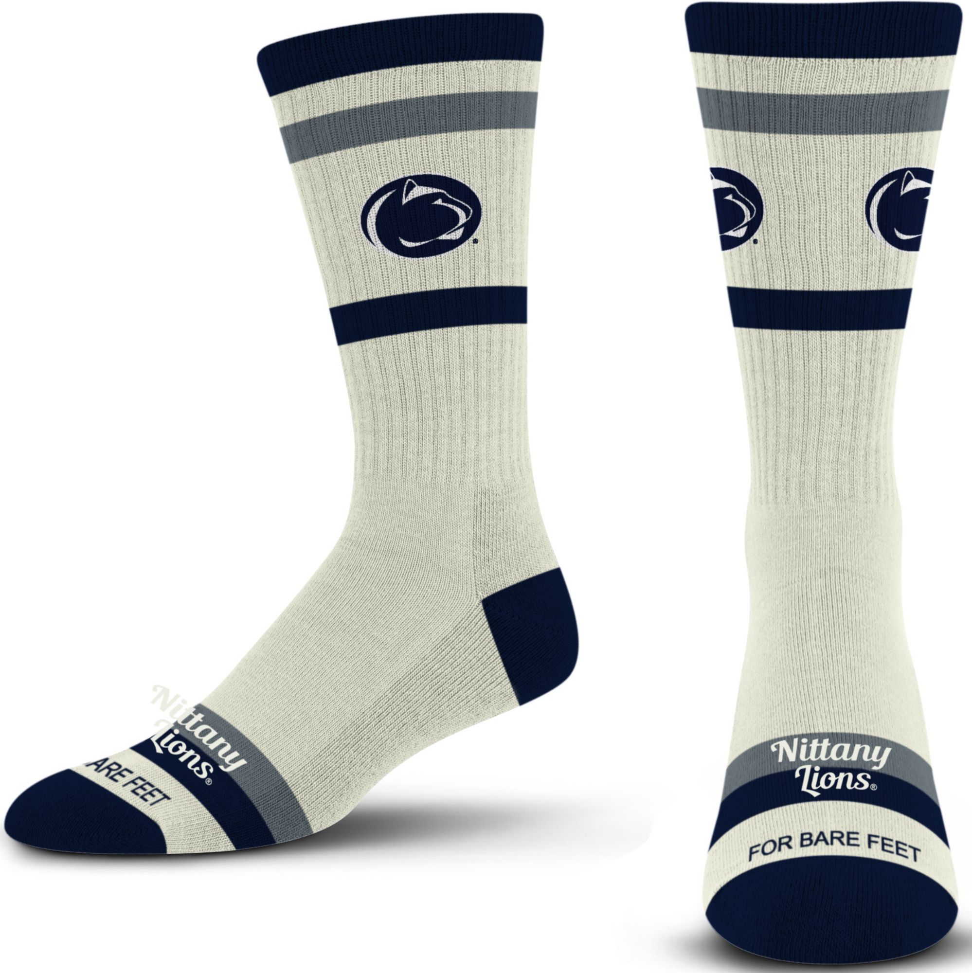 For Bare Feet Adult Penn State Nittany Lions Striped Fame Socks