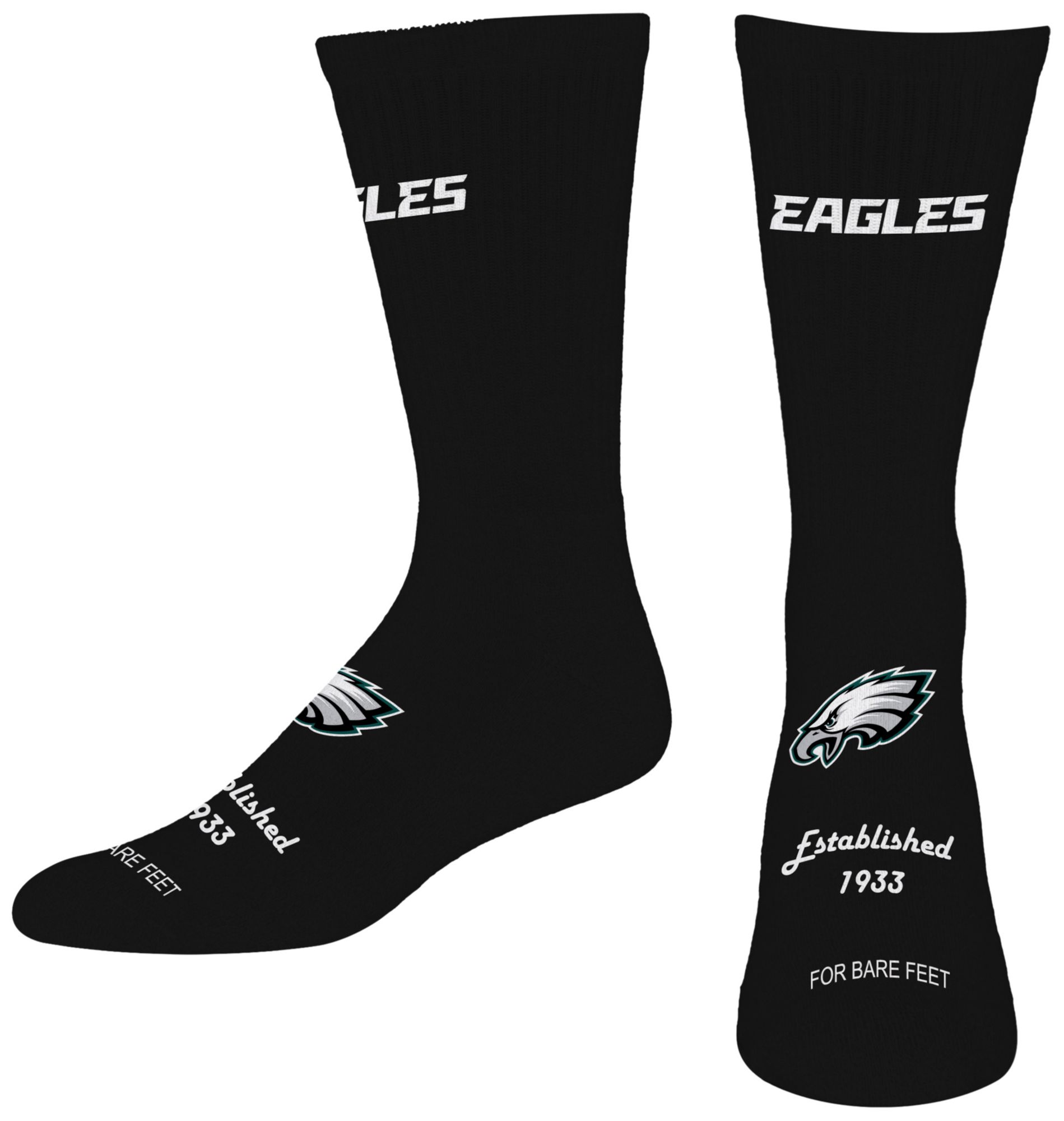 For Bare Feet Adult Philadelphia Eagles Established Socks
