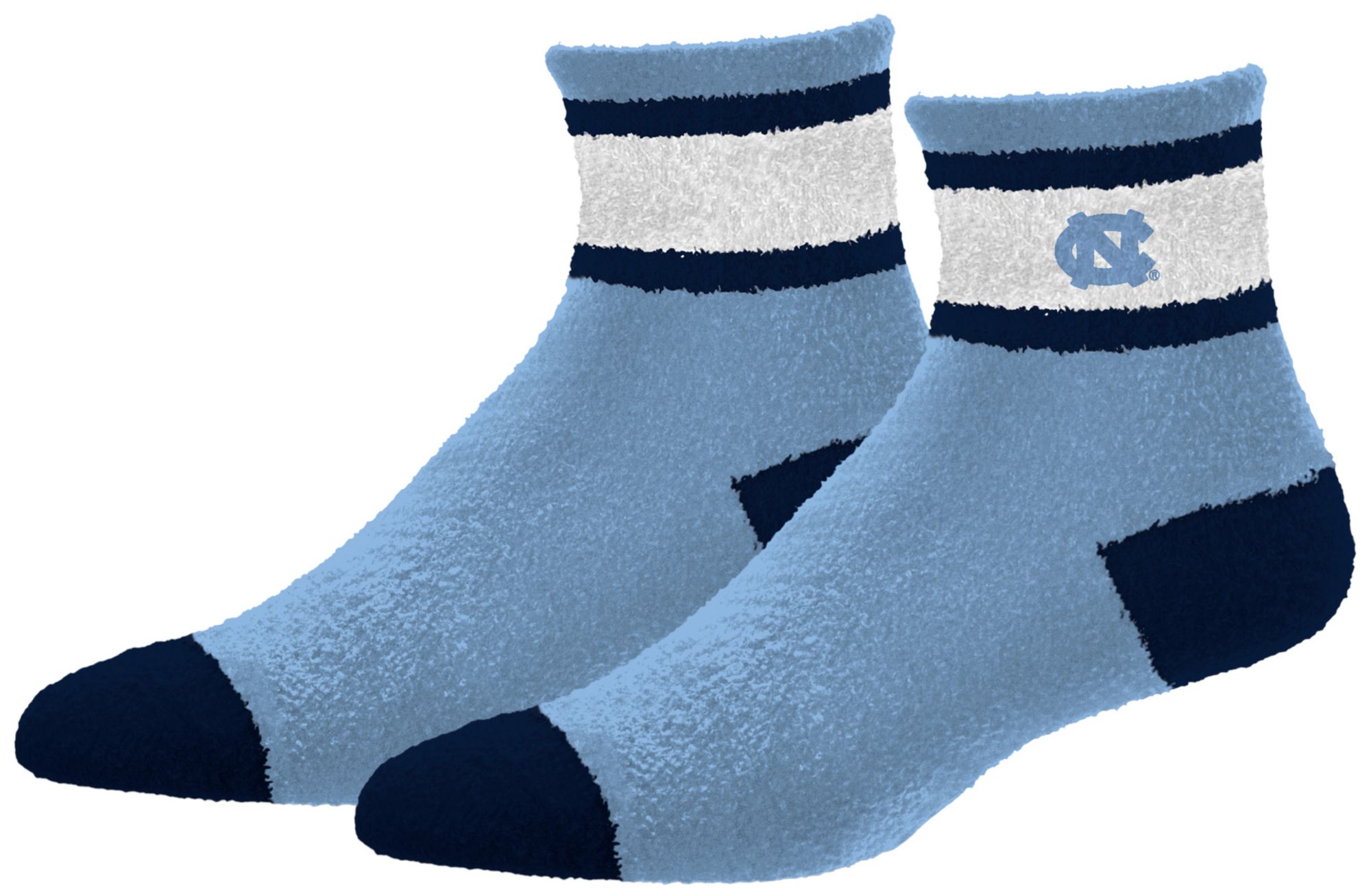 For Bare Feet Adult North Carolina Tarheels Lt Blue Cozy Socks