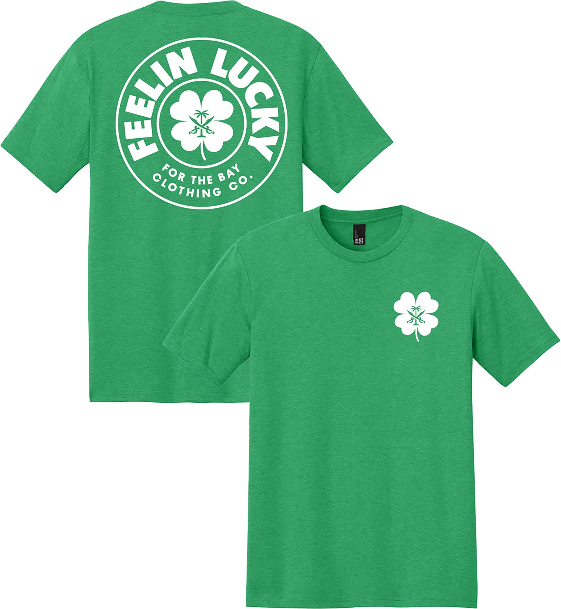 For the Bay Clothing Co. Adult  Green Lucky T-Shirt