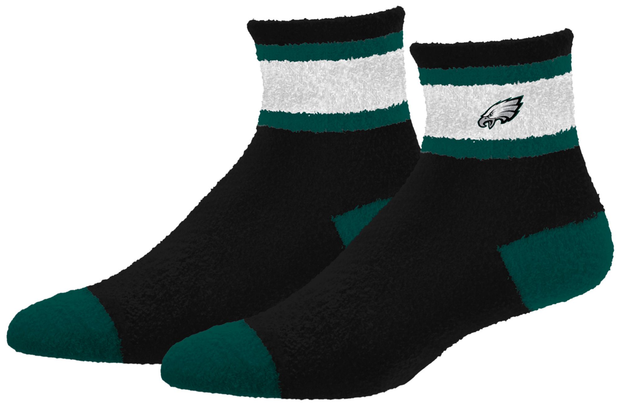 For Bare Feet Adult Philadelphia Eagles Black Cozy Socks