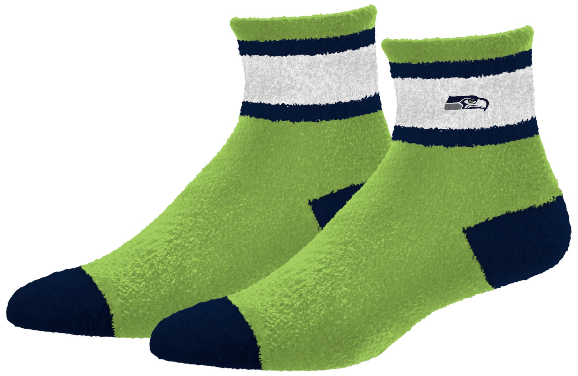 For Bare Feet Adult Seattle Seahawks Lime Cozy Socks