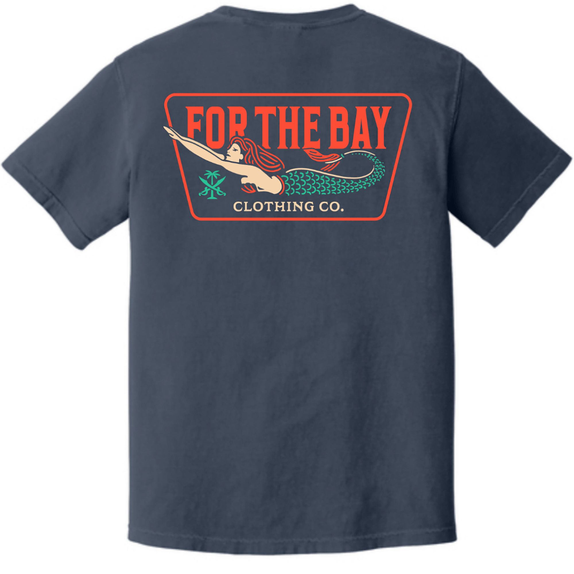For the Bay Clothing Co. Adult Tampa Bay Navy Mermaid T-Shirt