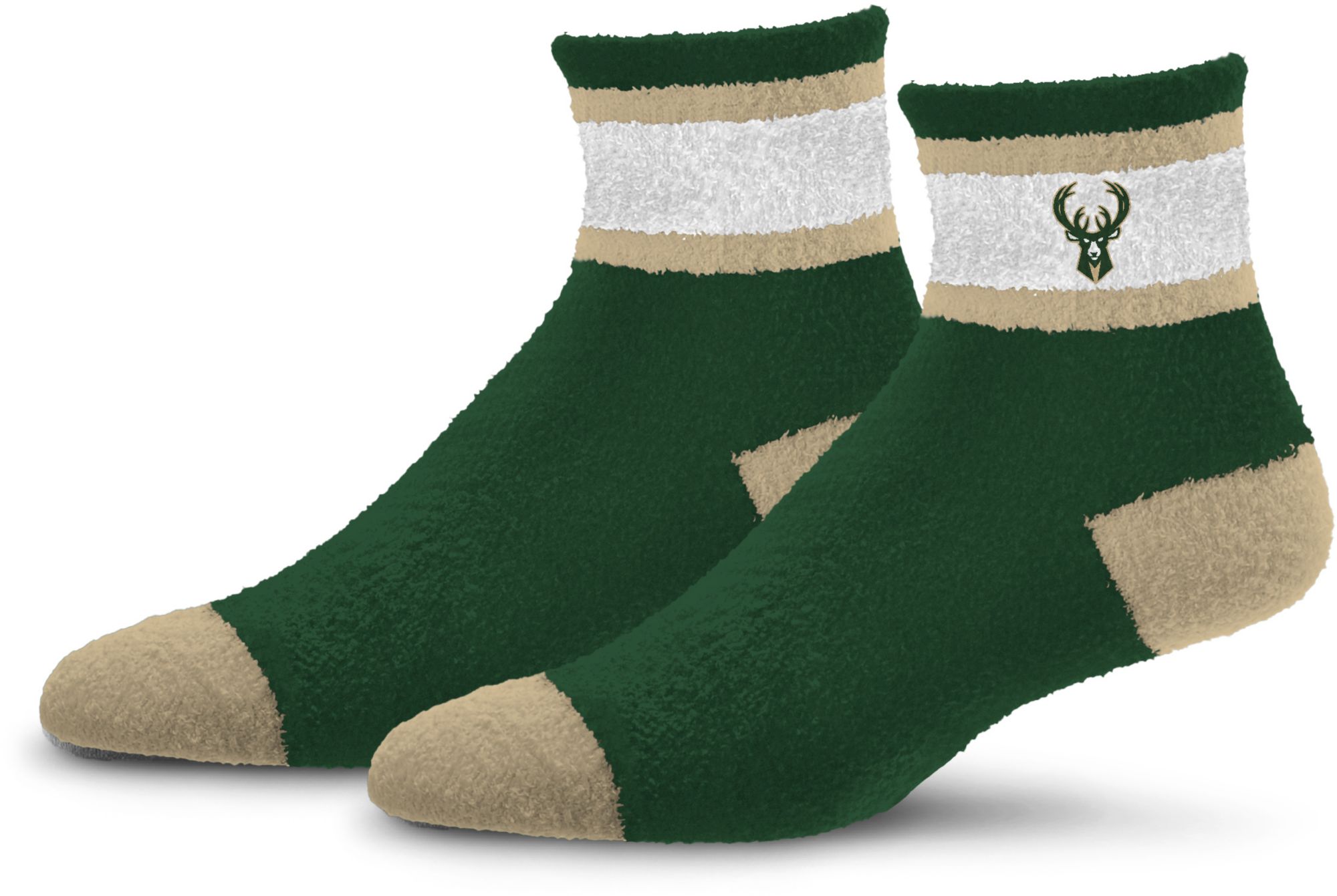 For Bare Feet Milwaukee Bucks Stripe Cozy Socks