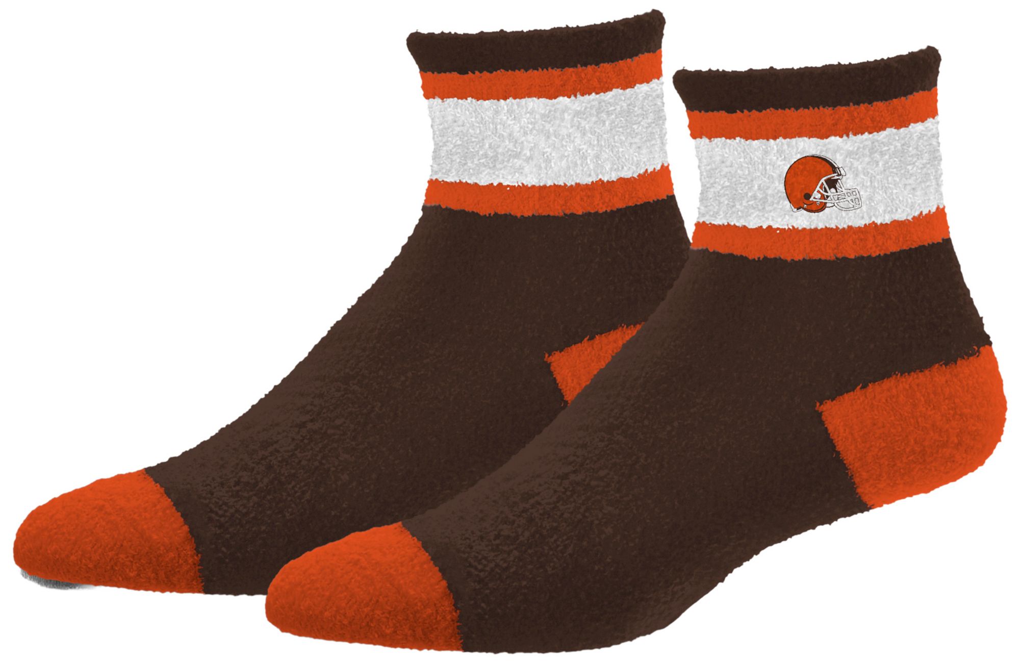 For Bare Feet Adult Cleveland Browns Brown Cozy Socks