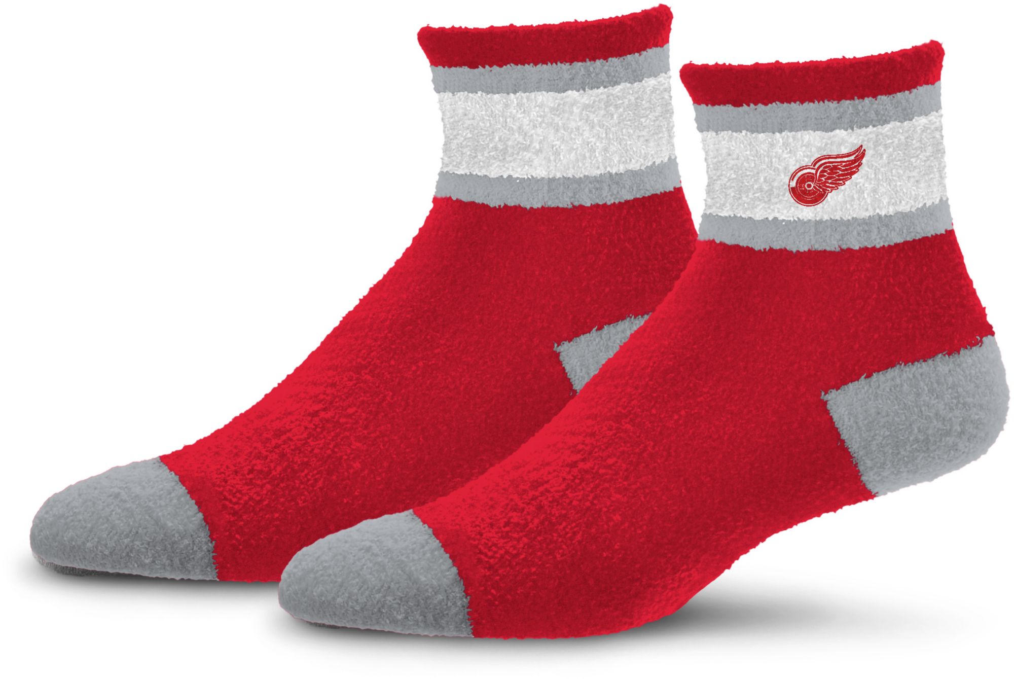 For Bare Feet Detroit Red Wings Stripe Cozy Socks
