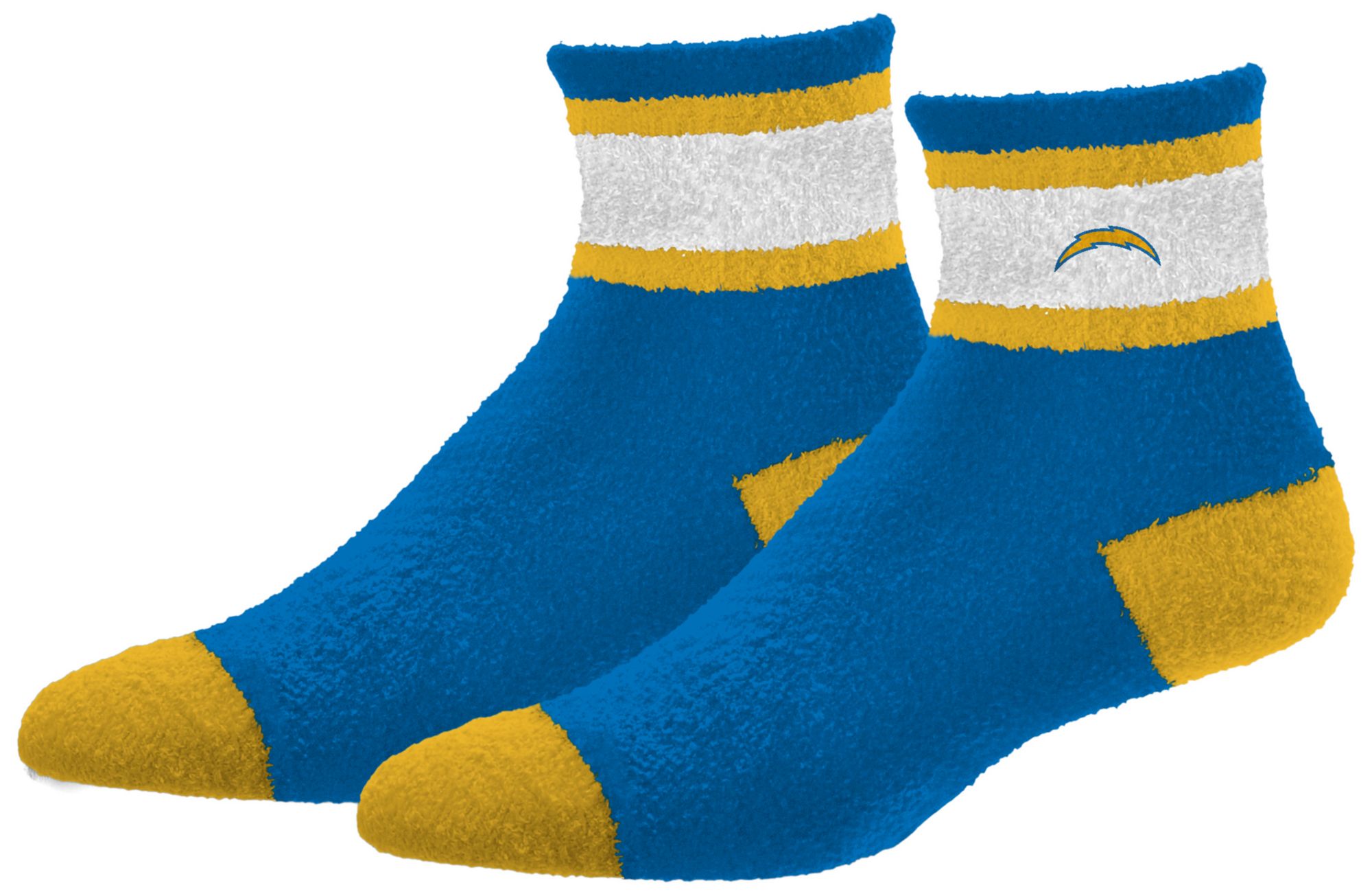 For Bare Feet Adult Los Angeles Chargers Blue Cozy Socks