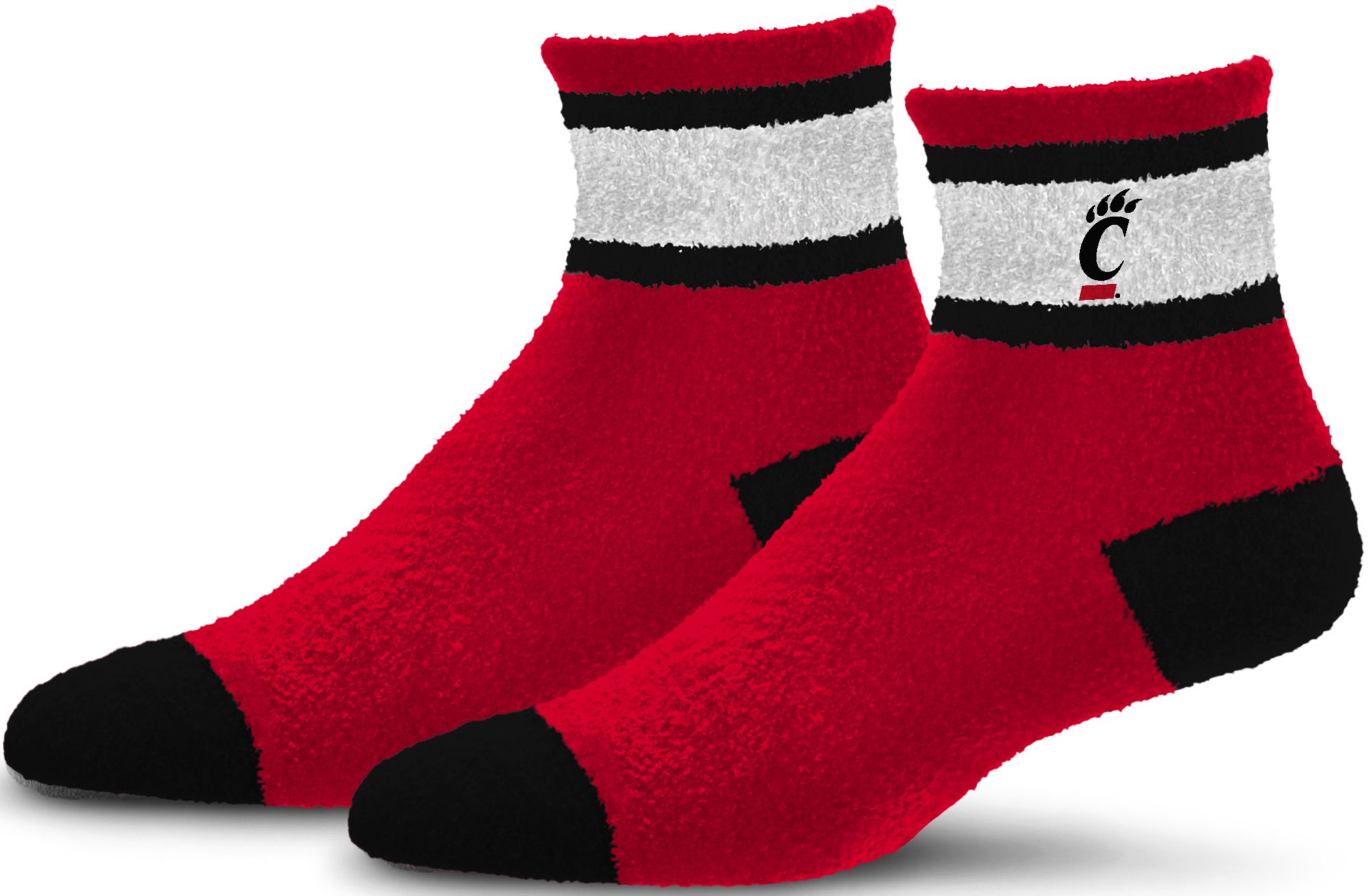 For Bare Feet Adult Cincinnati Bearcats Red Cozy Socks