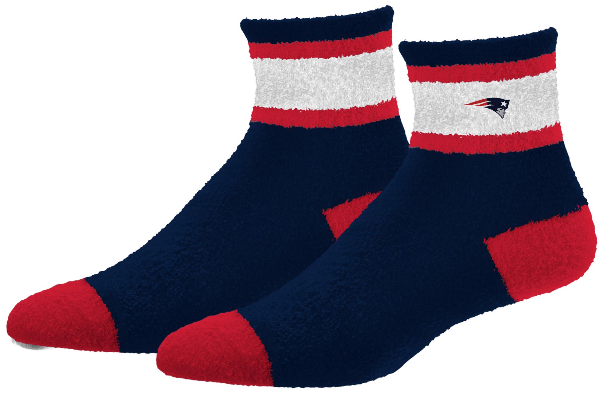 For Bare Feet Adult New England Patriots Navy Cozy Socks - Blue