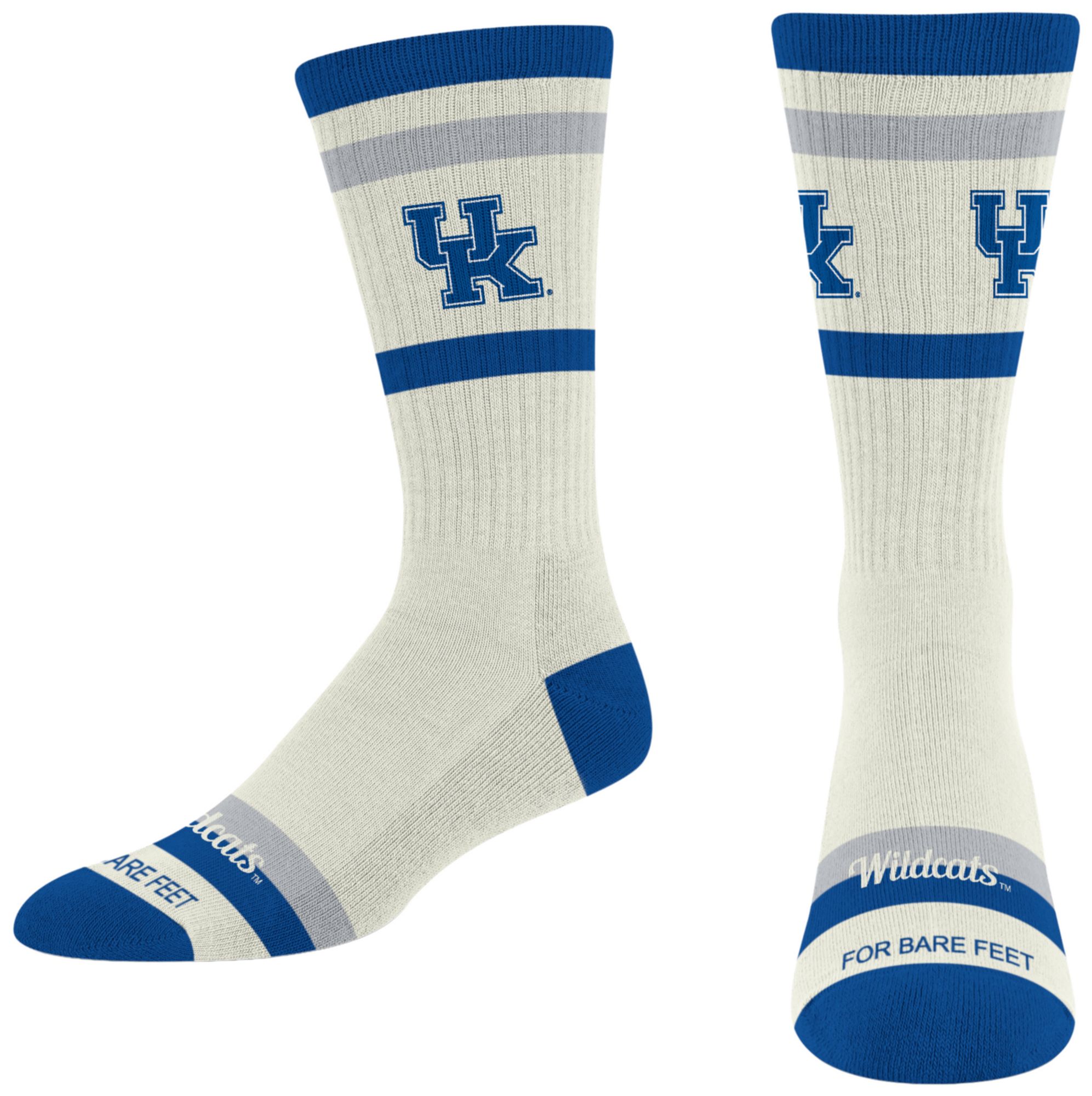 For Bare Feet Adult Kentucky Wildcats Striped Fame Socks