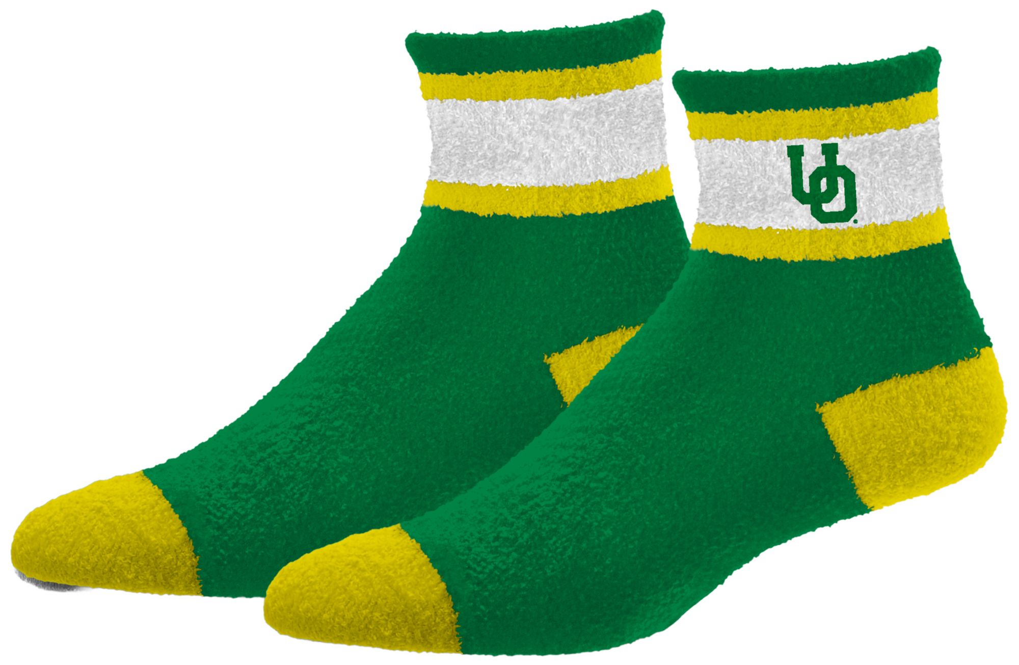 For Bare Feet Adult Oregon Ducks Green Cozy Socks