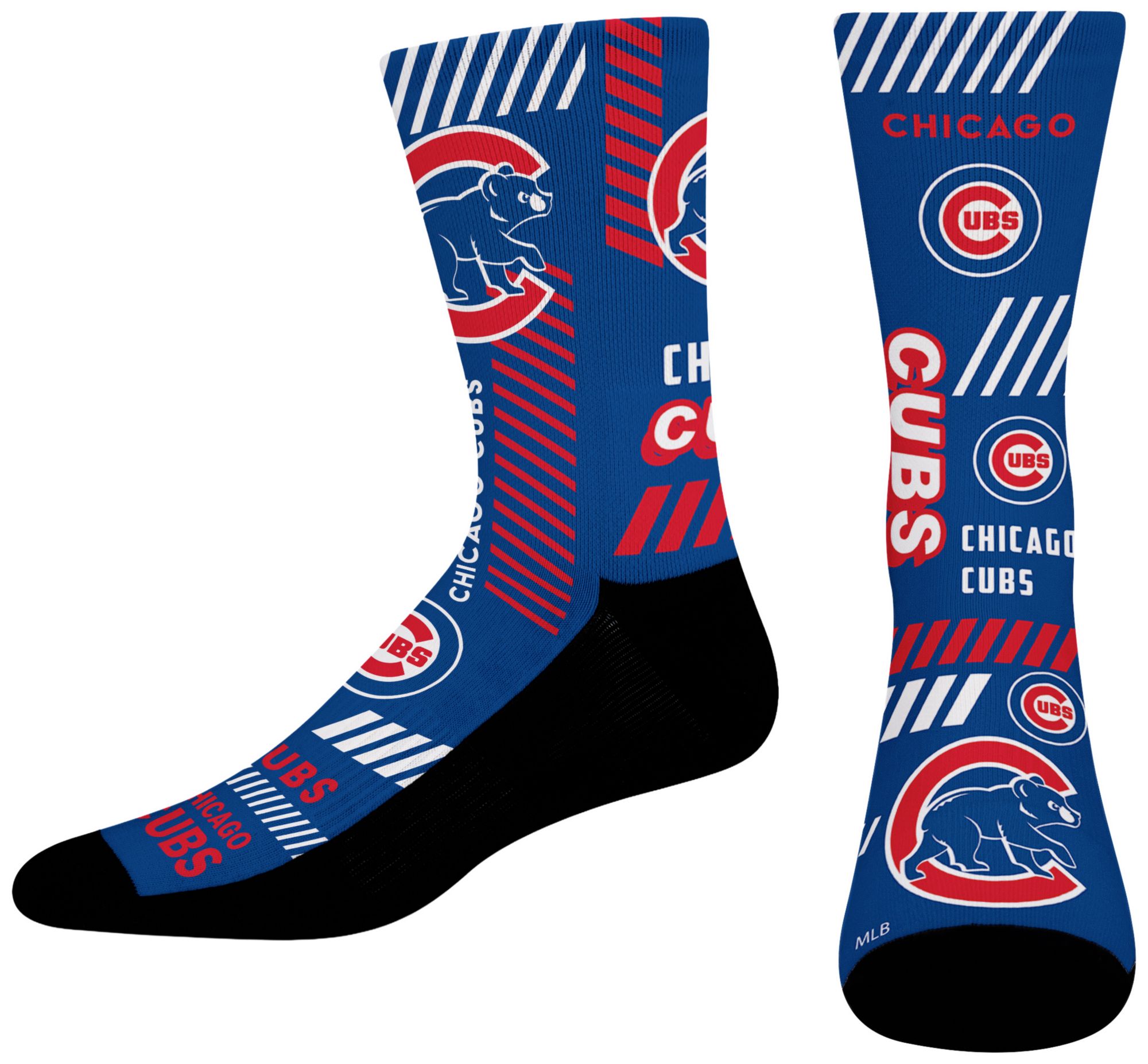 For Bare Feet Adult Chicago Cubs Multi Fantastic Sublimated Crew Socks