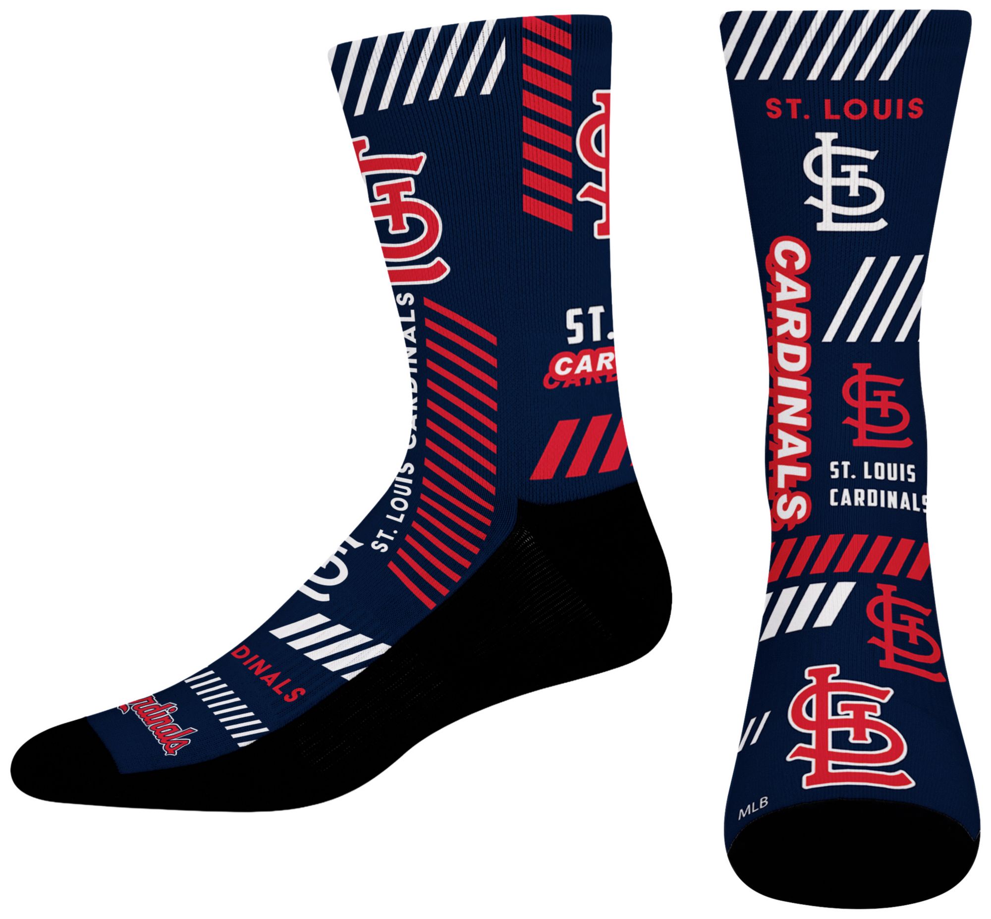 For Bare Feet Adult St. Louis Cardinals Multi Fantastic Sublimated Crew Socks