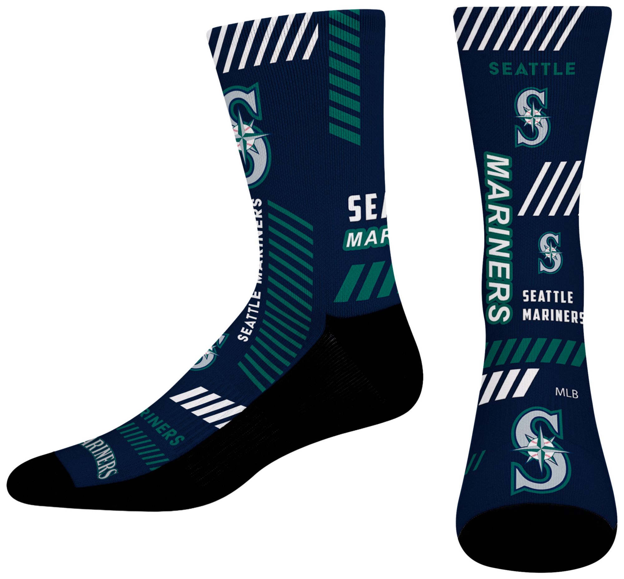 For Bare Feet Adult Miami Marlins Multi Fantastic Sublimated Crew Socks