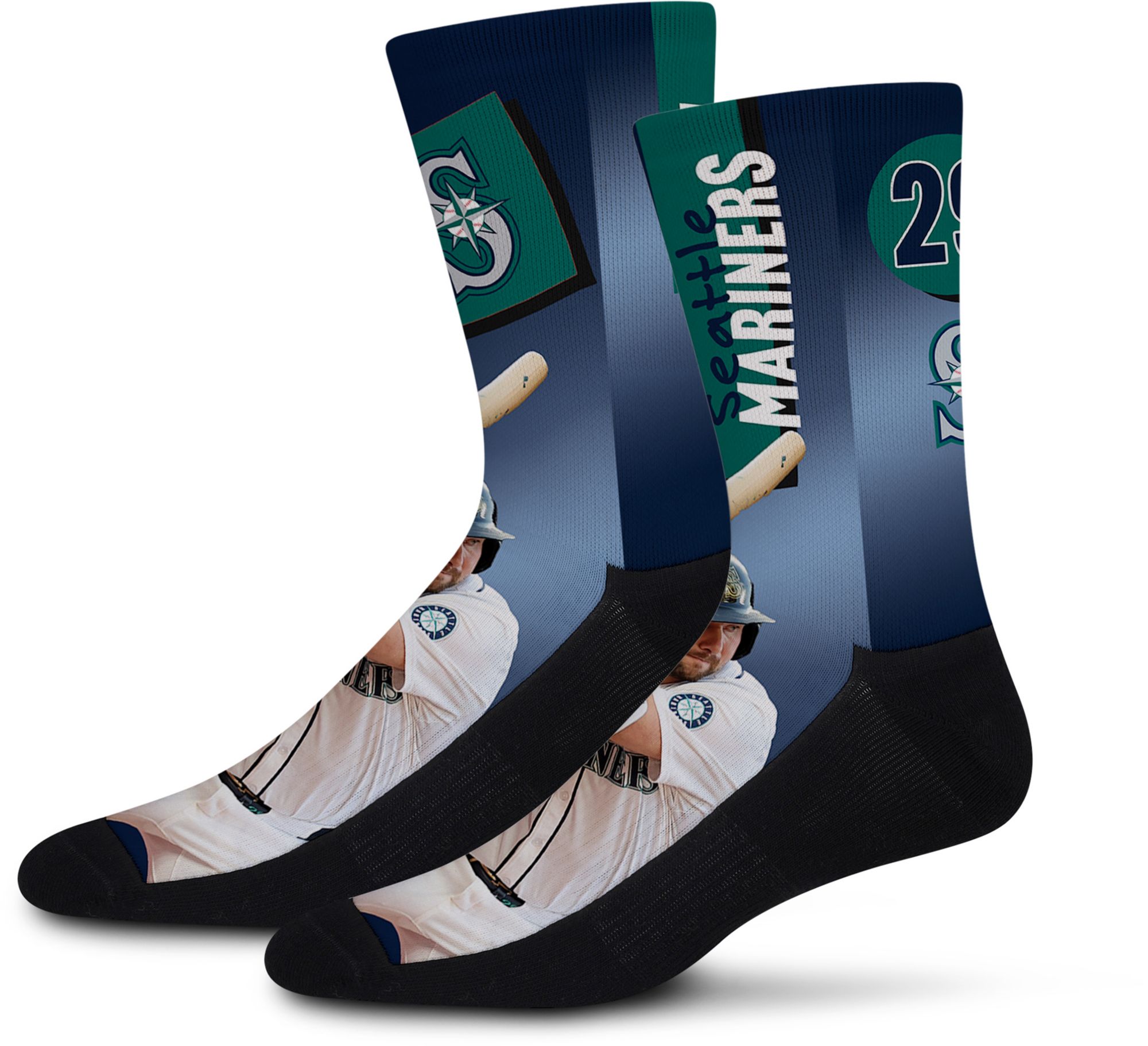 For Bare Feet Adult Seattle Mariners Shape Shifter Crew Socks