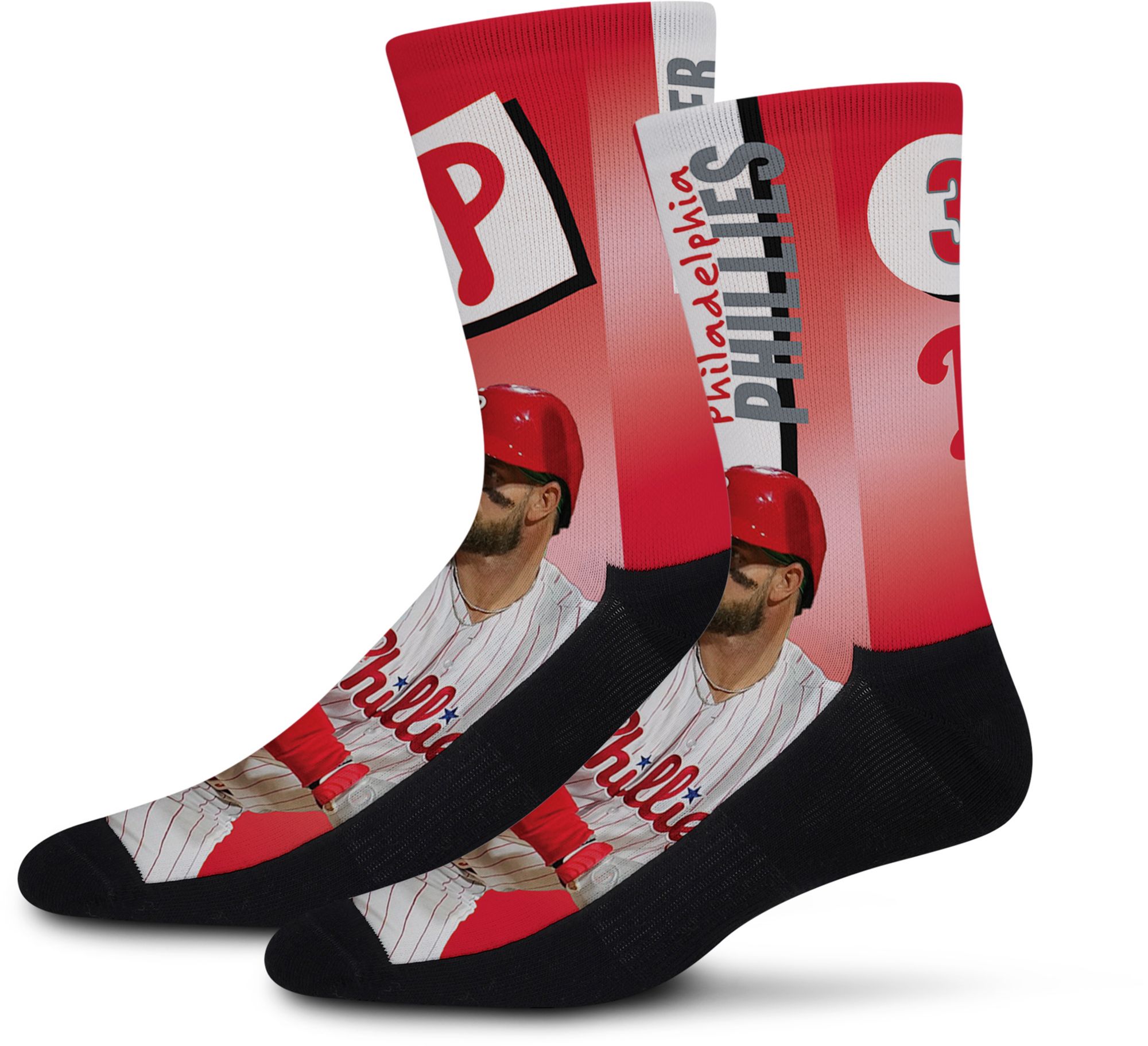 For Bare Feet Adult Philadelphia Phillies Bryce Harper #3 Shape Shifter Crew Socks