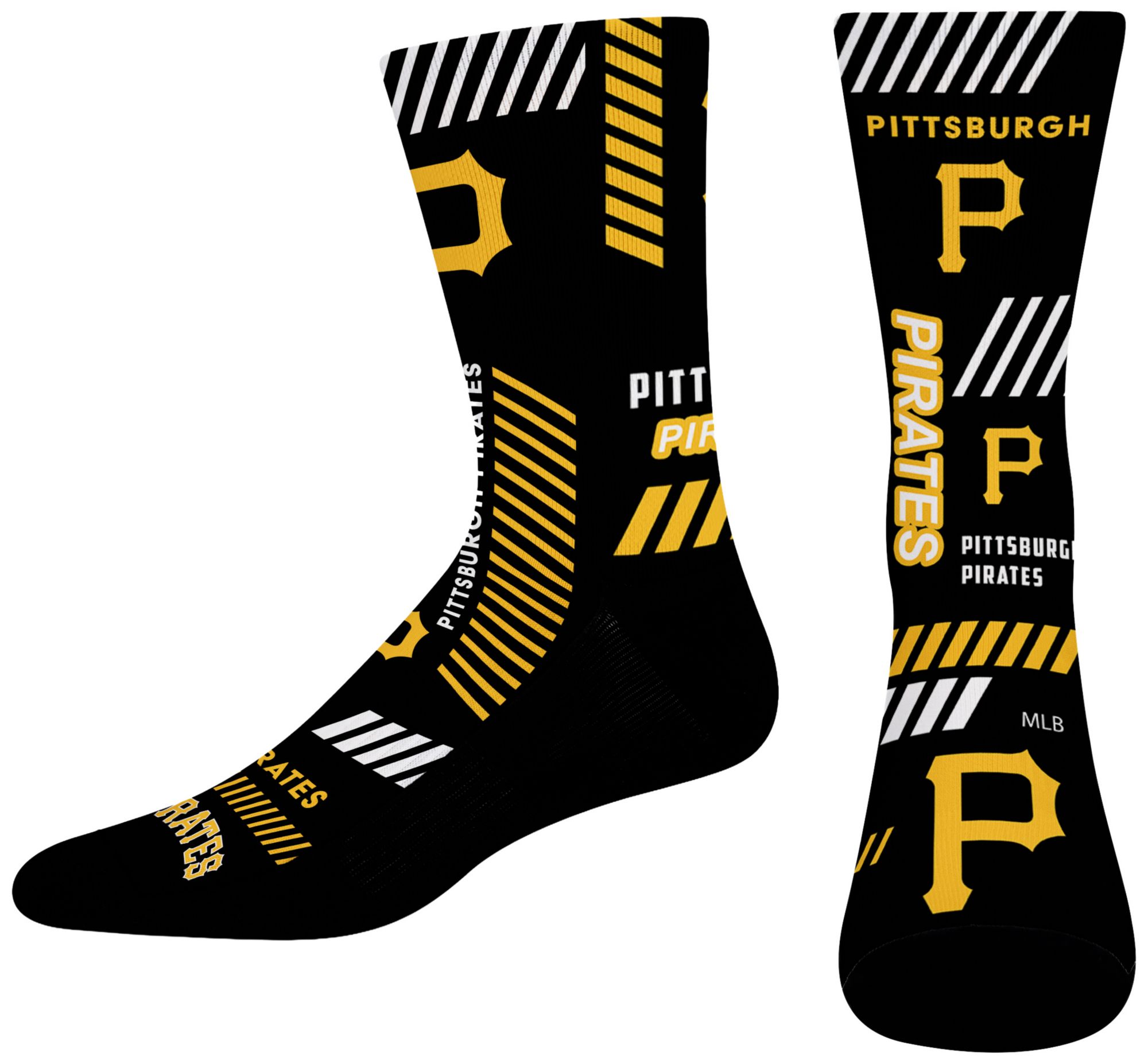 For Bare Feet Adult Pittsburgh Pirates Multi Fantastic Sublimated Crew Socks