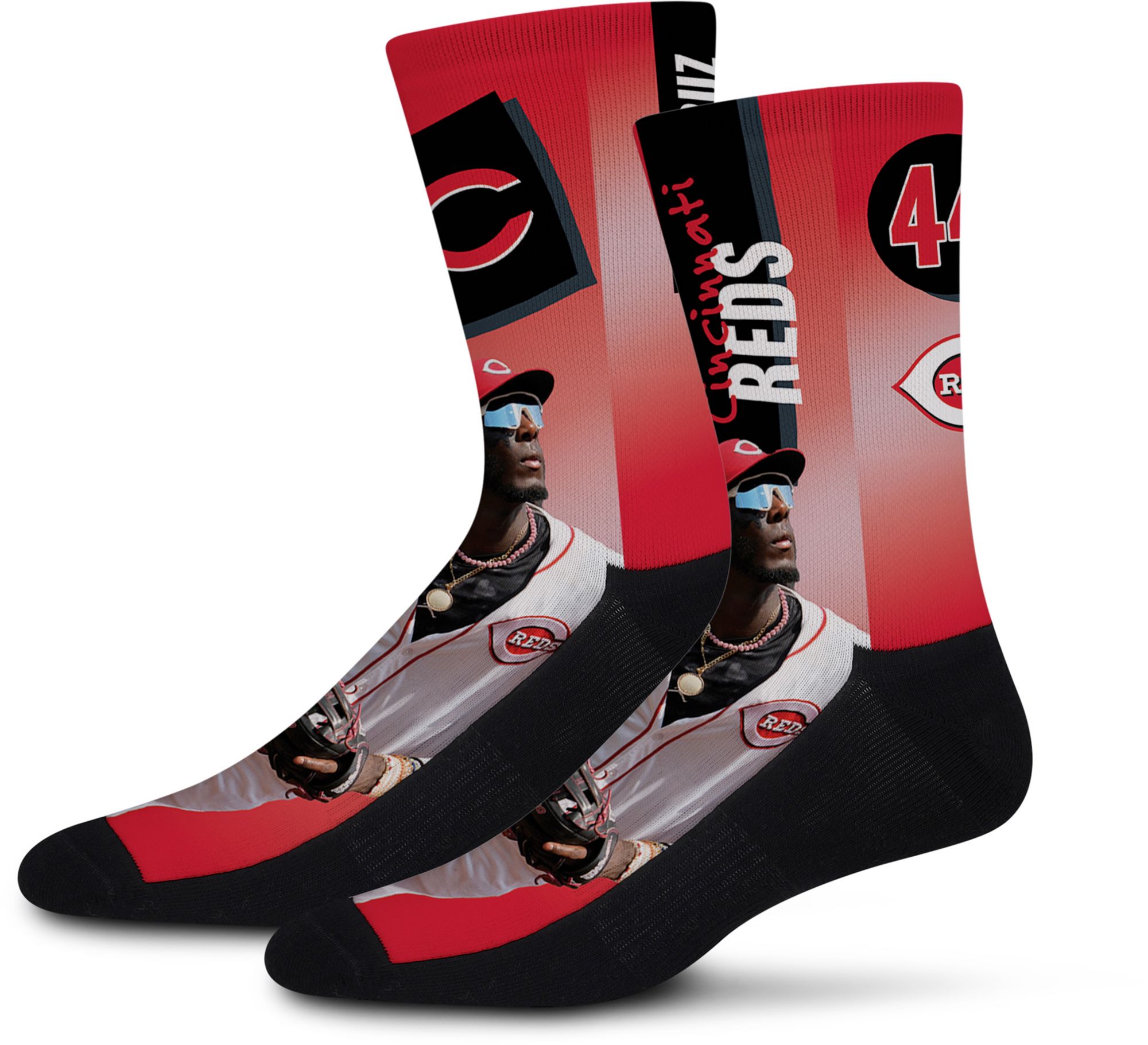 For Bare Feet Adult Cincinnati Reds Multi Shape Shifter Crew Sock