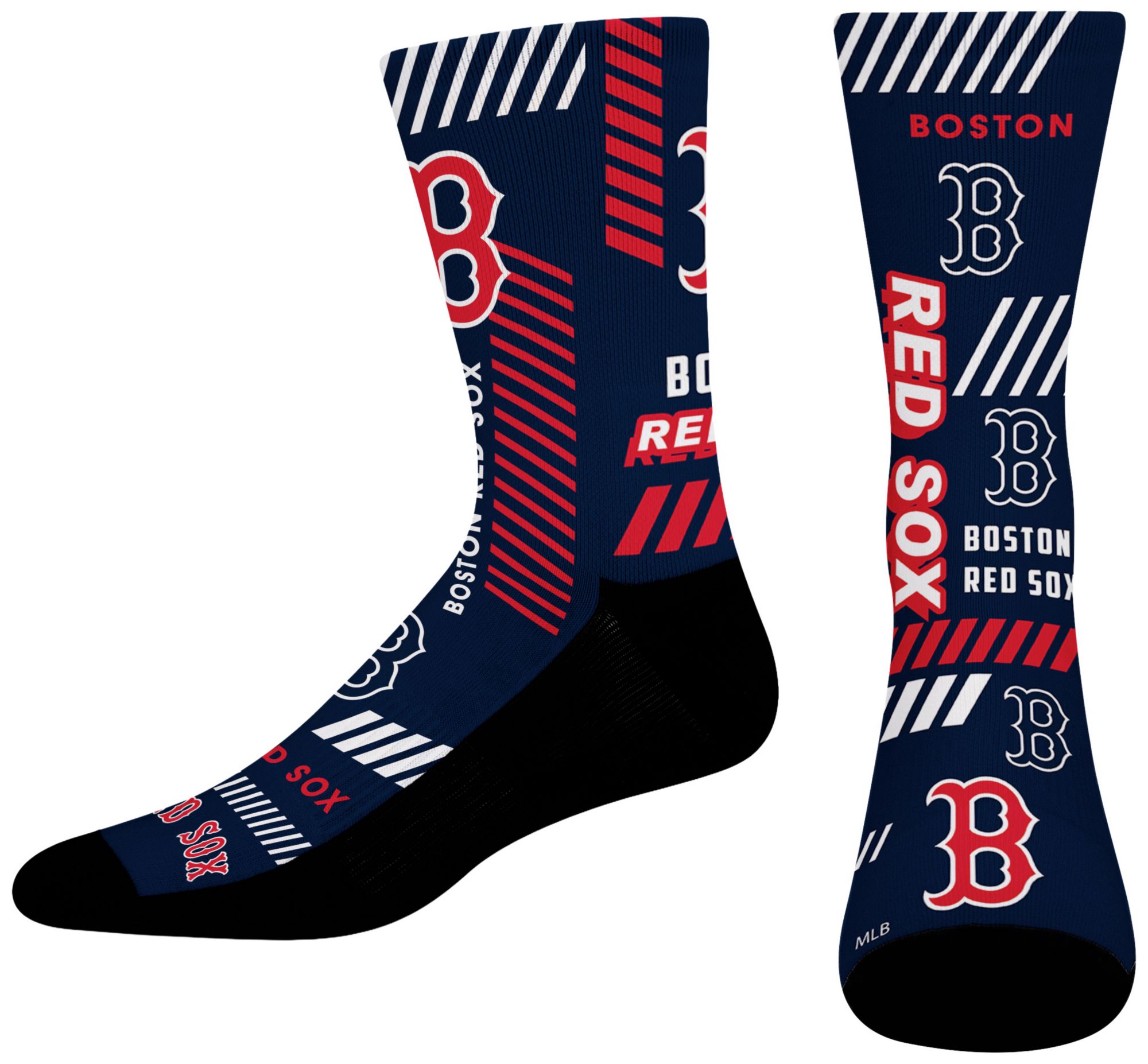 For Bare Feet Adult Boston Red Sox Multi Fantastic Sublimated Crew Socks