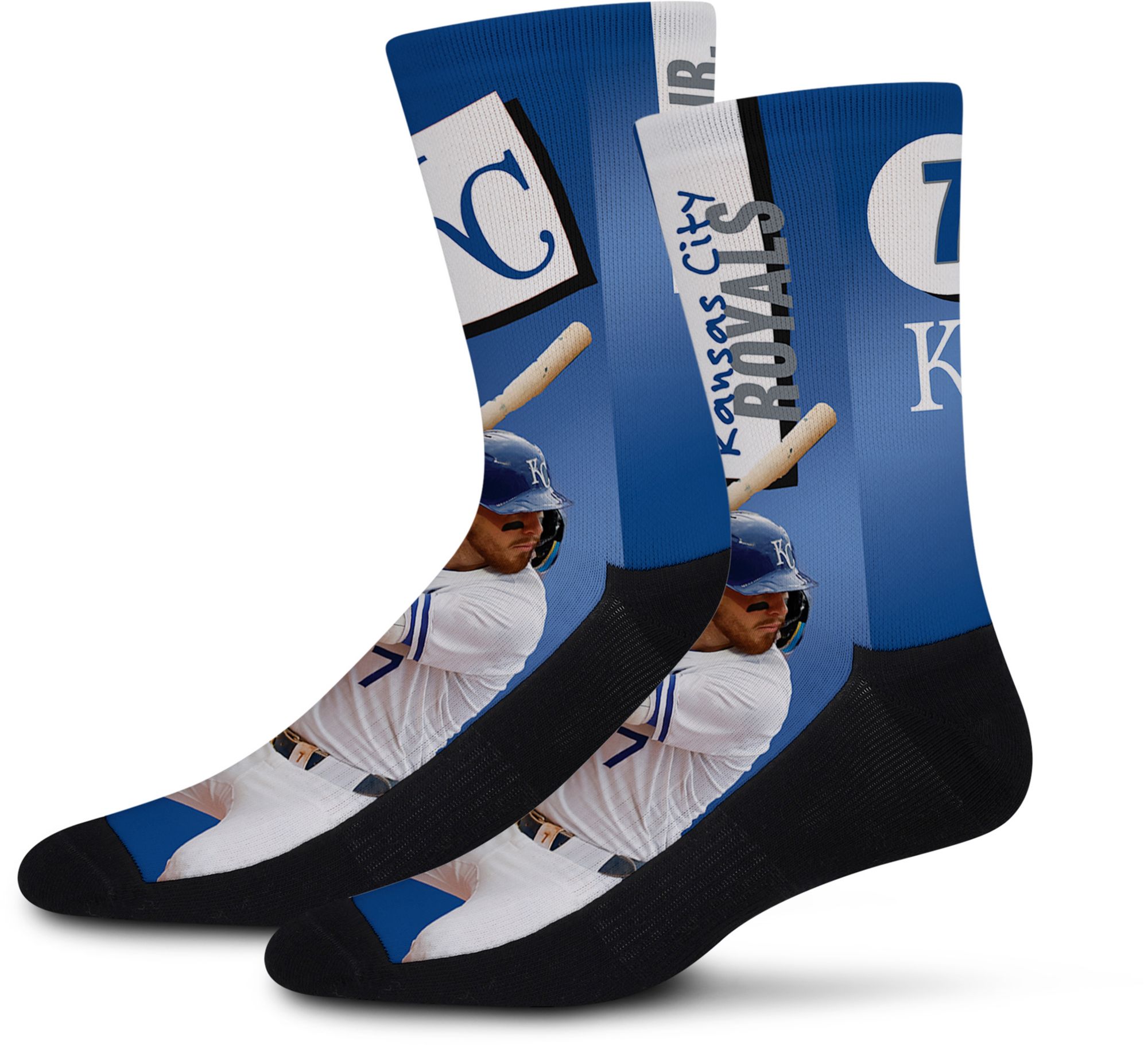 For Bare Feet Adult Kansas City Royals Multi Shape Shifter Crew Sock