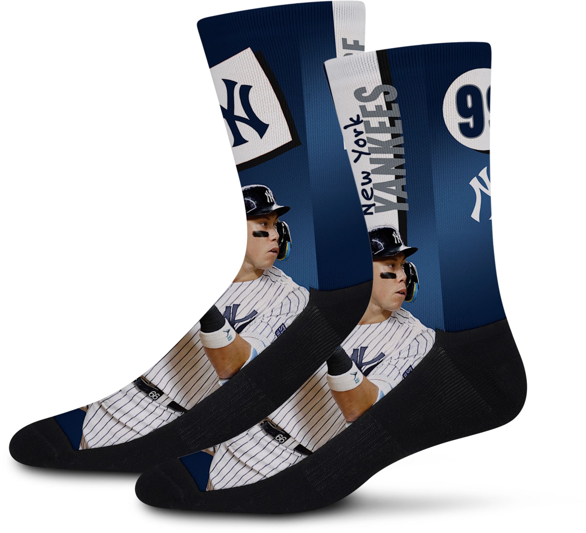 For Bare Feet Adult New York Yankees Aaron Judge #99 Shape Shifter Crew Socks