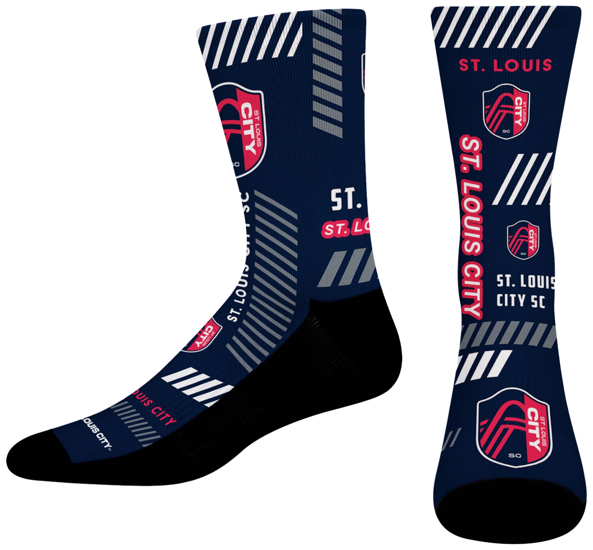 For Bare Feet Adult St. Louis FC Multi Fantastic Sublimated Crew Socks
