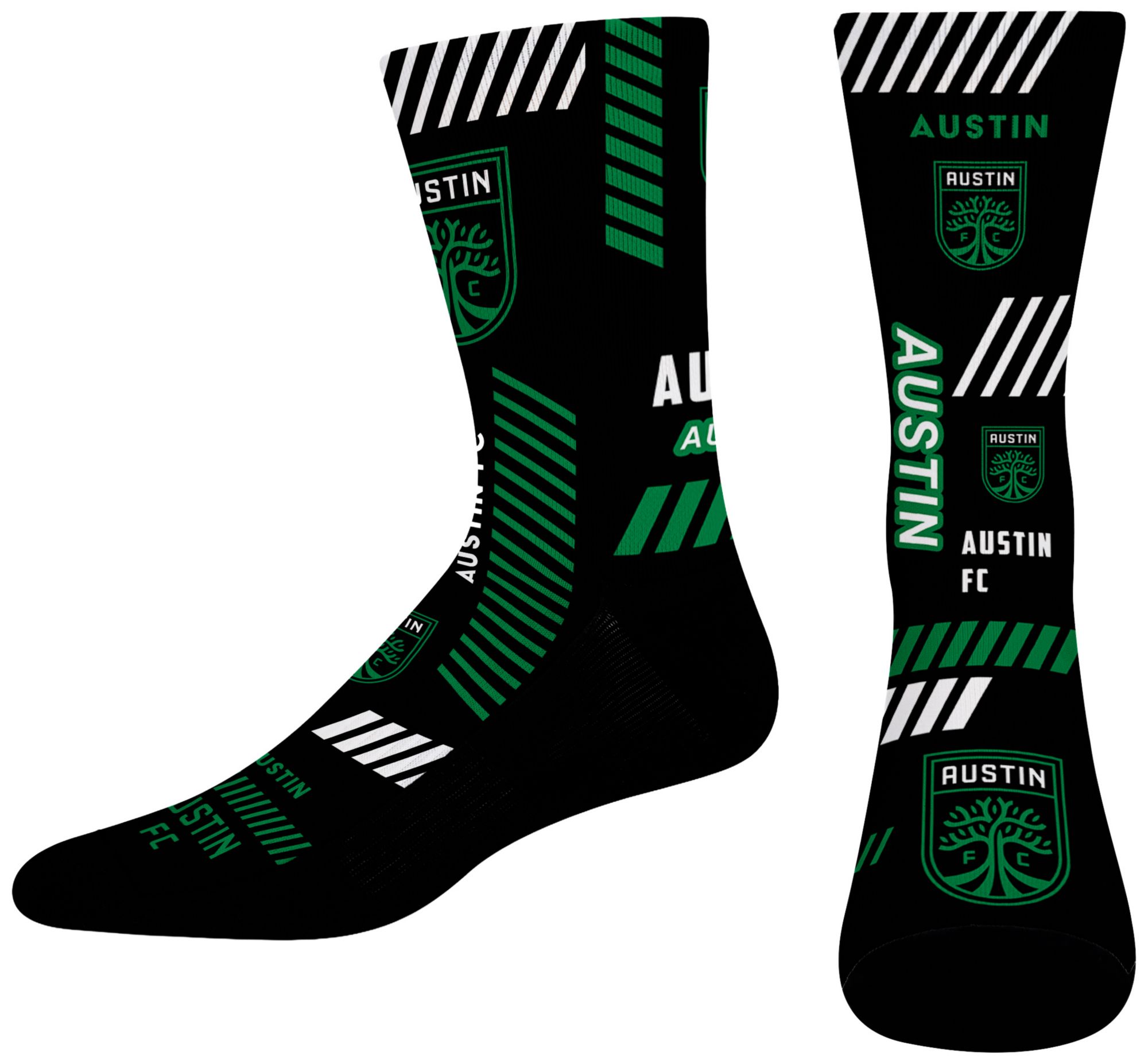 For Bare Feet Adult Austin FC Multi Fantastic Sublimated Crew Socks
