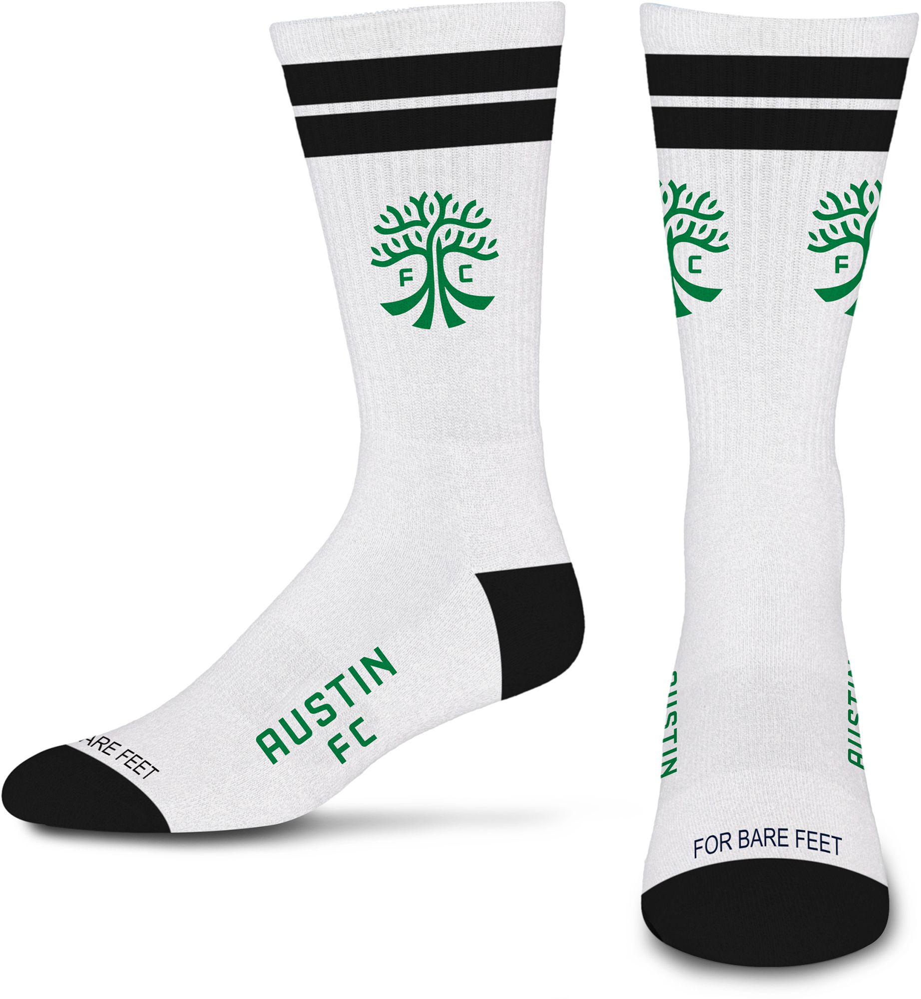 For Bare Feet Adult Austin FC Mascot Retro Vibes Crew Socks