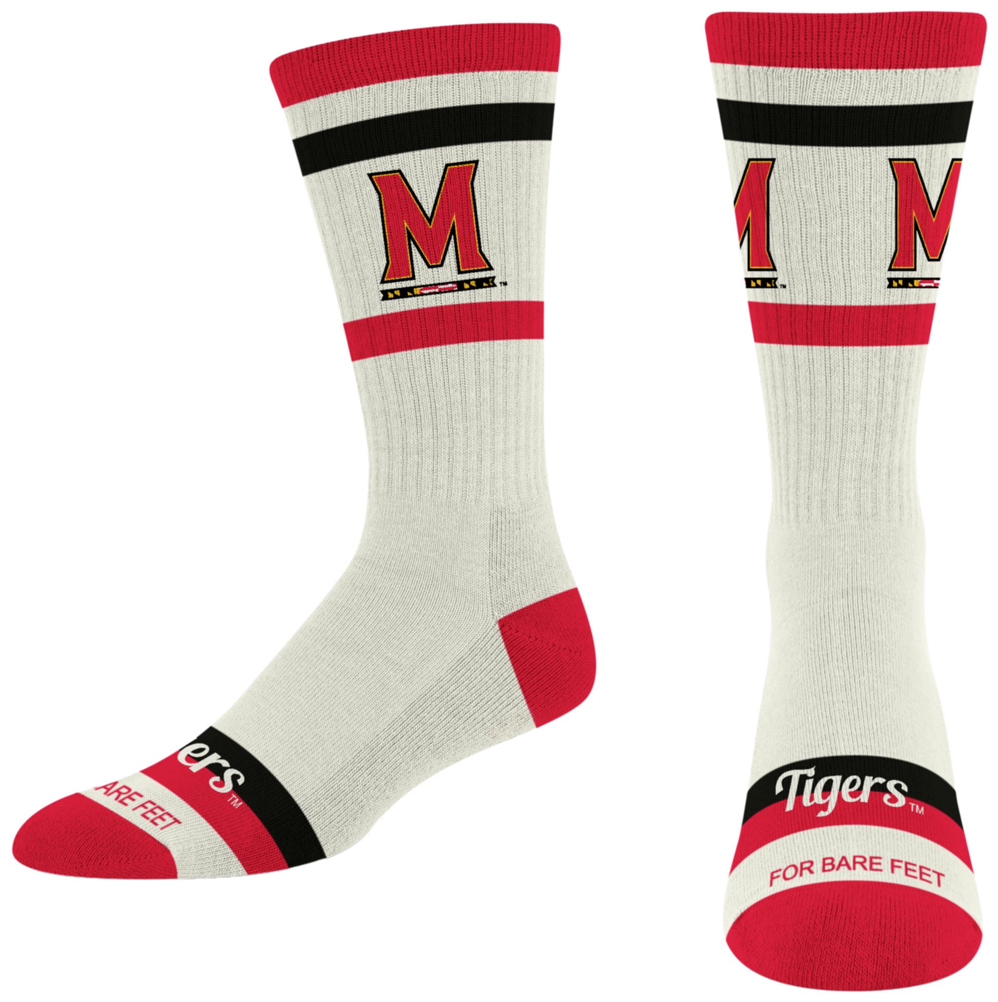 For Bare Feet Adult Maryland Terrapins Striped Fame Socks