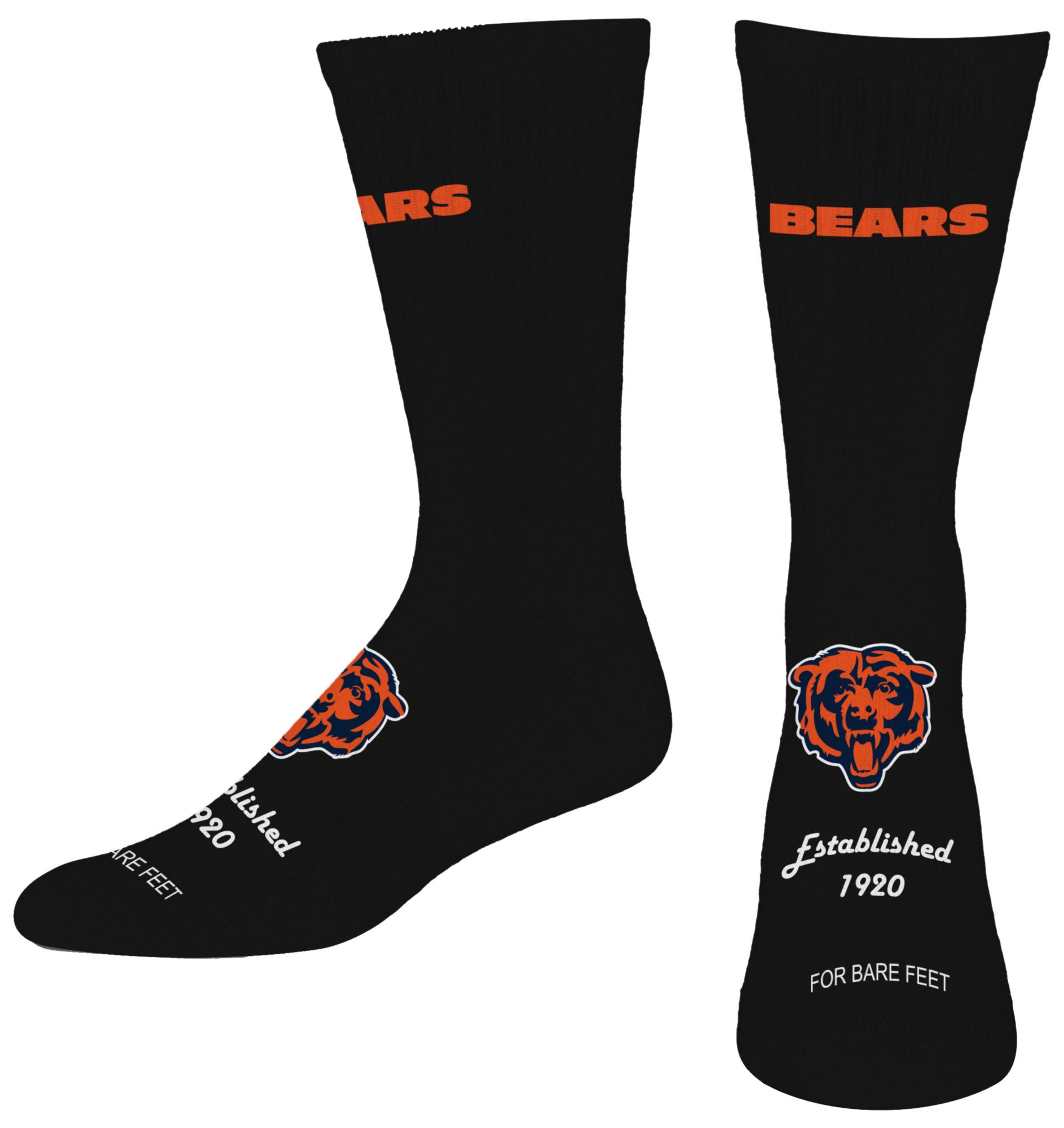 For Bare Feet Adult Chicago Bears Established Socks