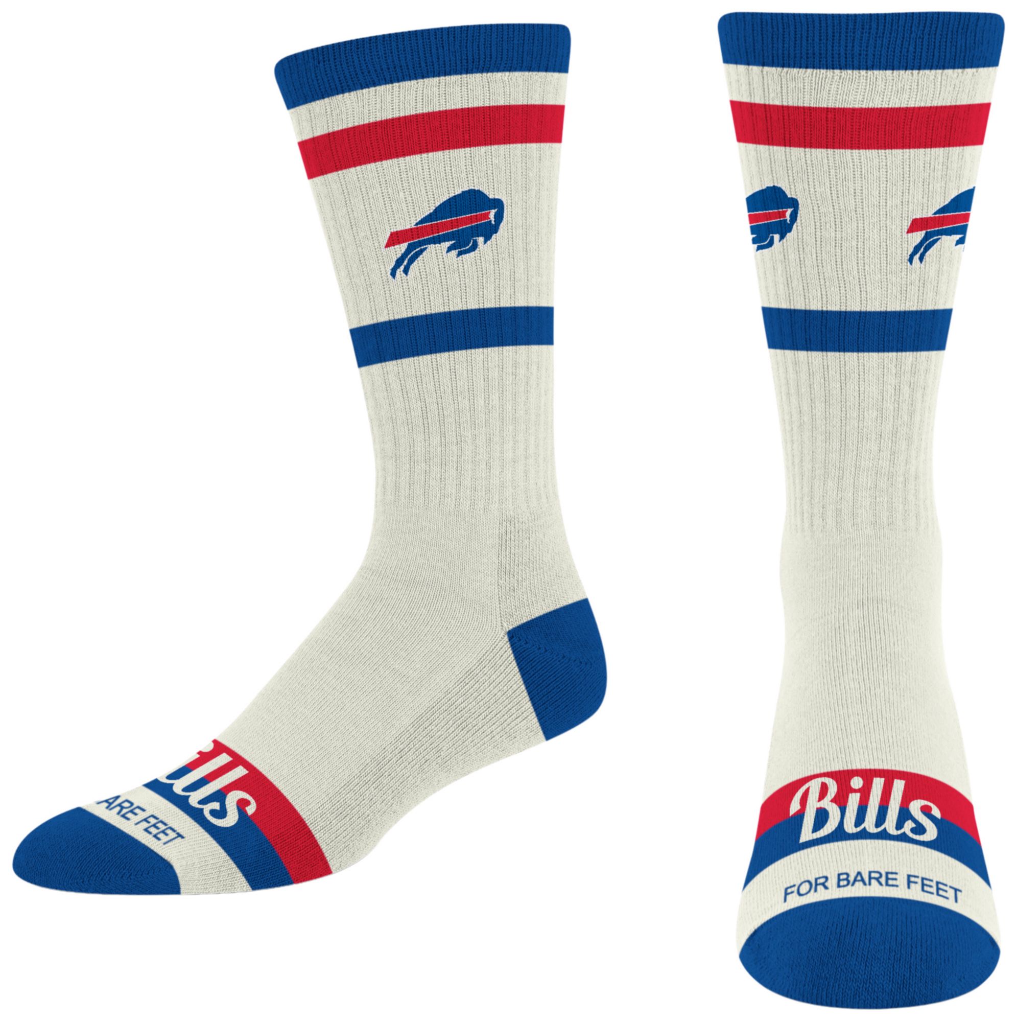 For Bare Feet Adult Buffalo Bills Striped Fame Socks