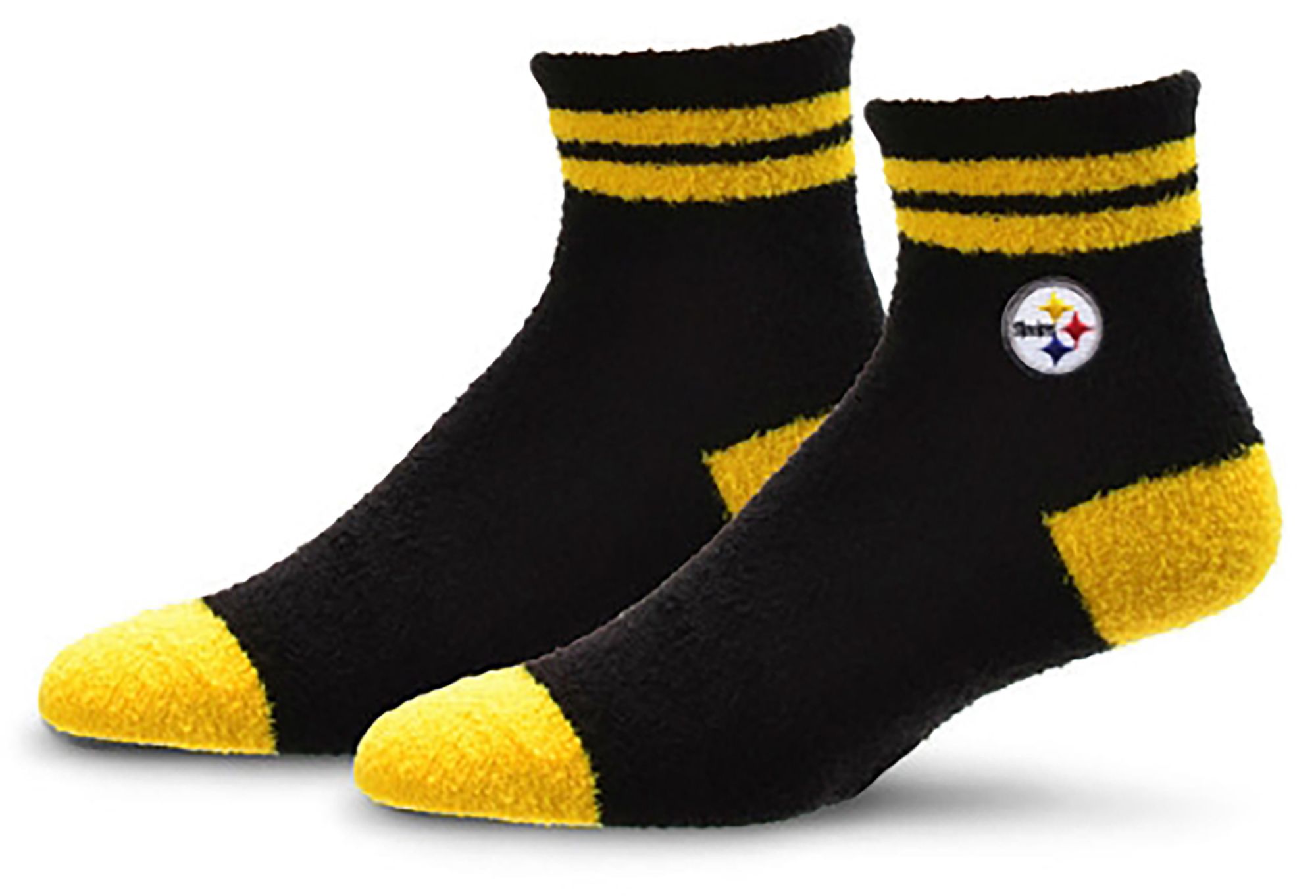 For Bare Feet Adult Pittsburgh Steelers Black Cozy Socks