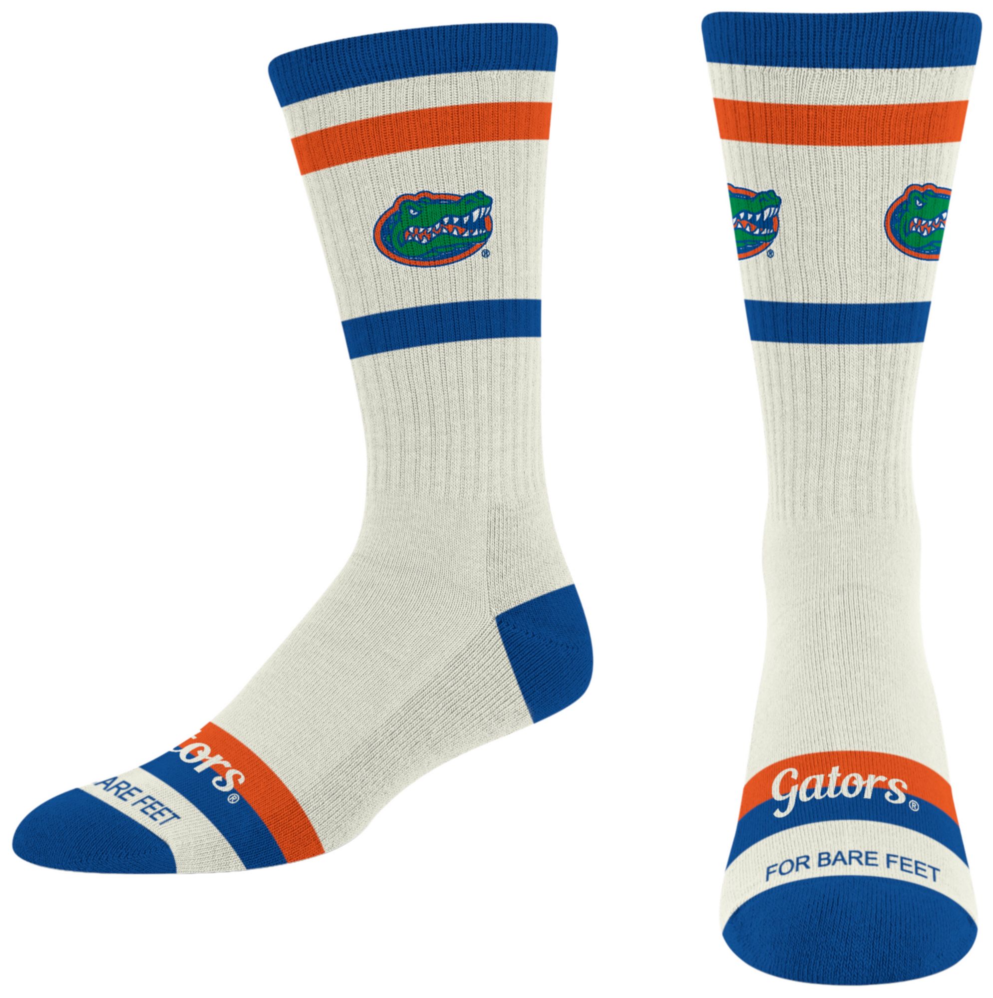 For Bare Feet Adult Florida Gators Striped Fame Socks