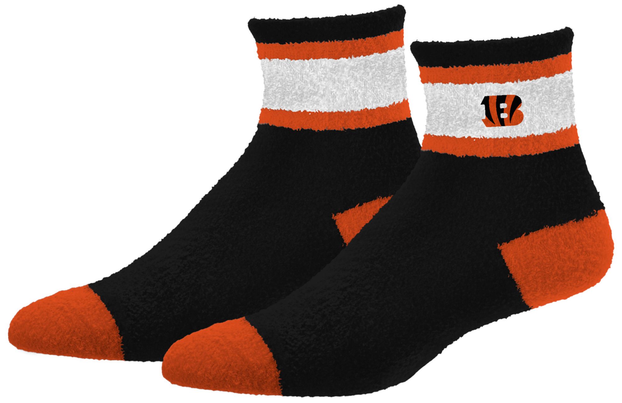 For Bare Feet Adult Cincinnati Bengals Black Cozy Socks
