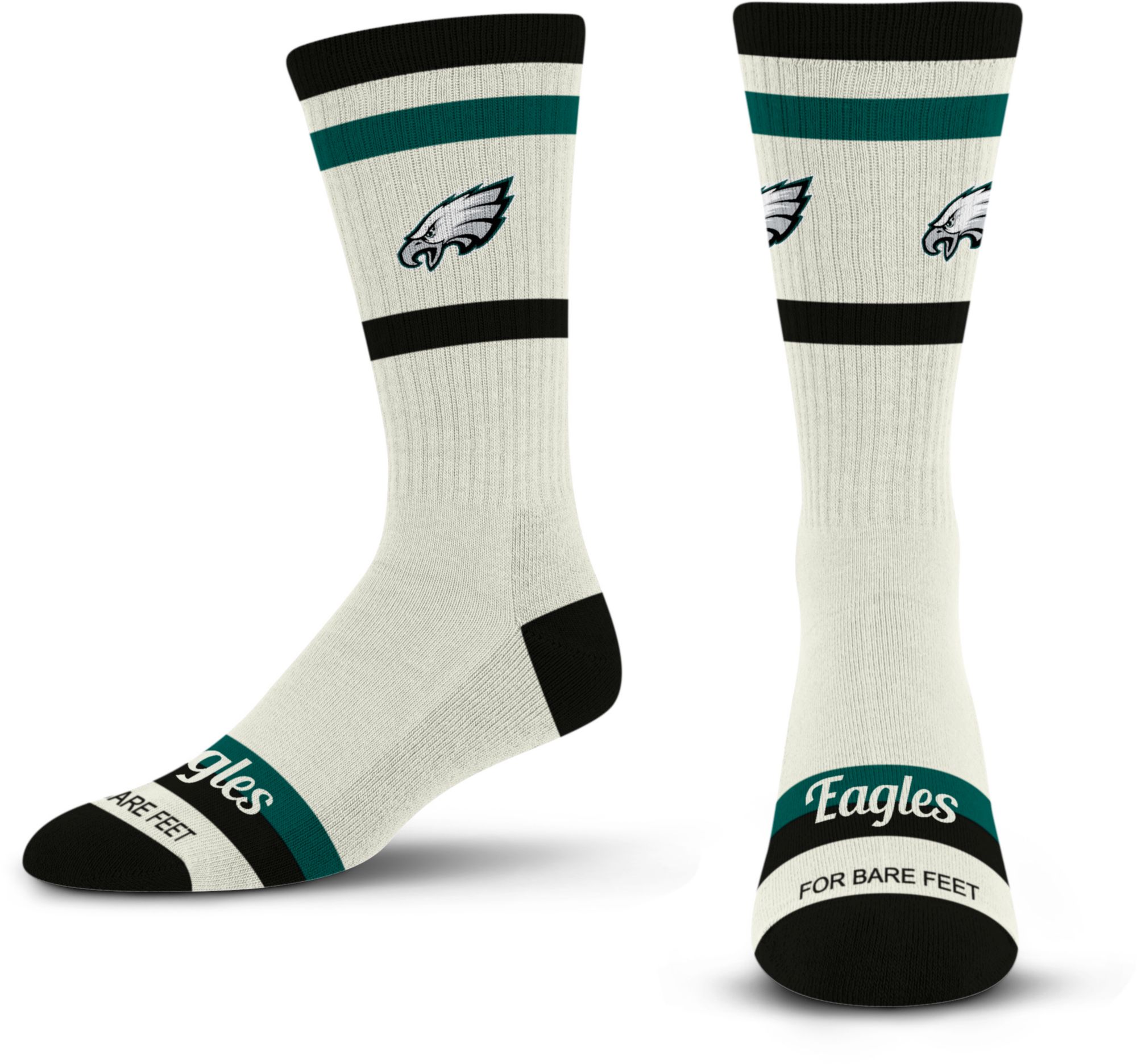 For Bare Feet Philadelphia Eagles Striped Fame Socks