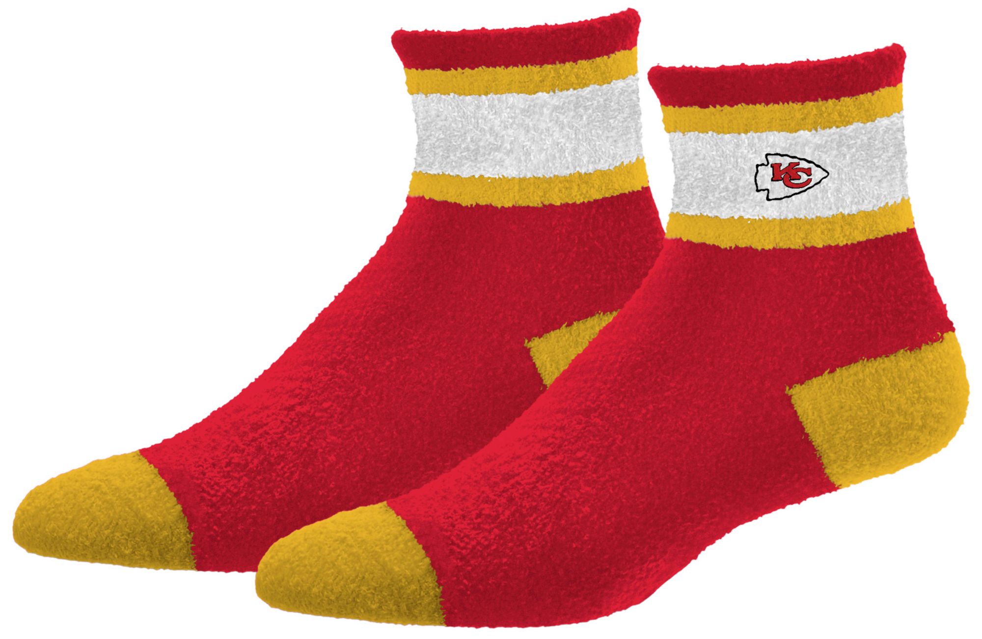 For Bare Feet Adult Kansas City Chiefs Red Cozy Socks