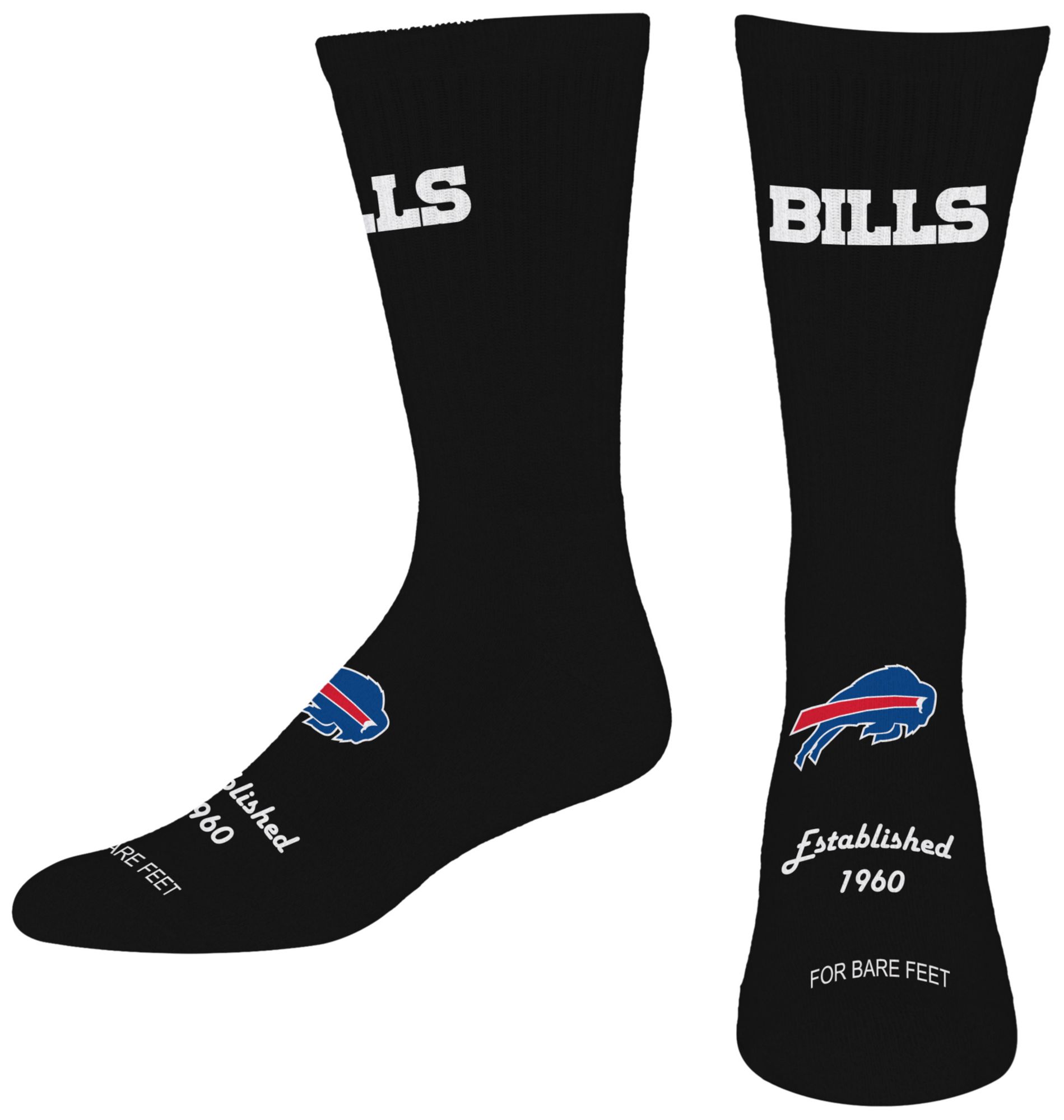 For Bare Feet Adult Buffalo Bills Established Socks