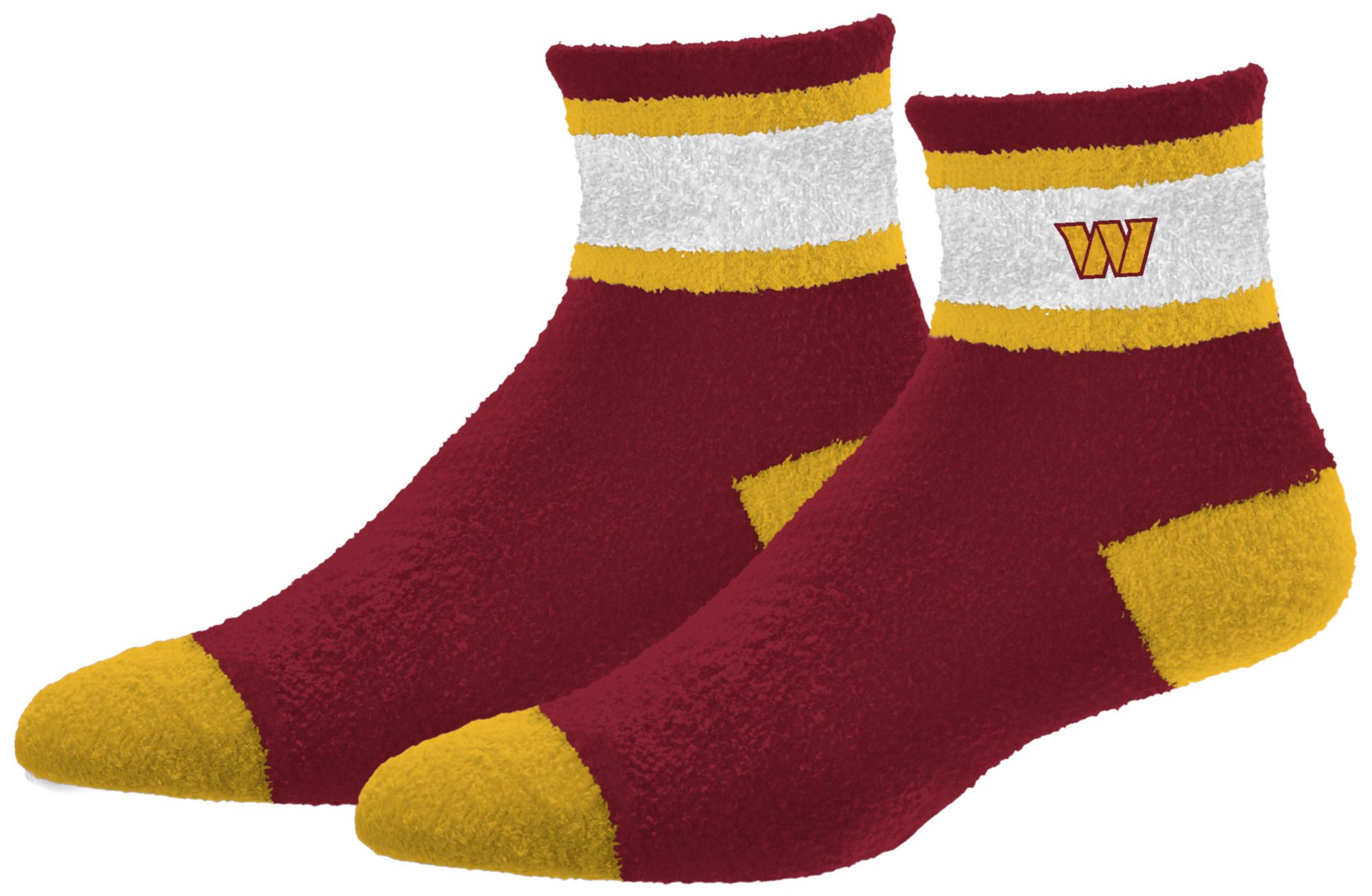 For Bare Feet Adult Washington Commanders Maroon Cozy Socks