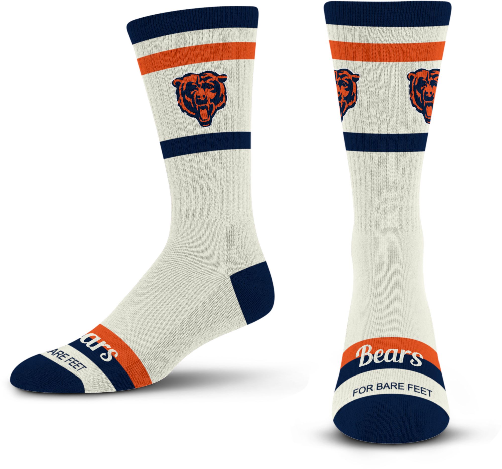 For Bare Feet Chicago Bears Striped Fame Socks