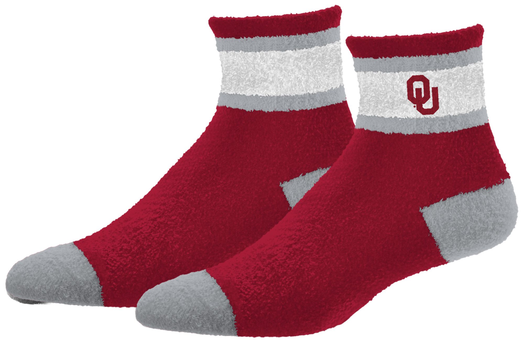 For Bare Feet Adult Oklahoma Sooners Raspberry Cozy Socks