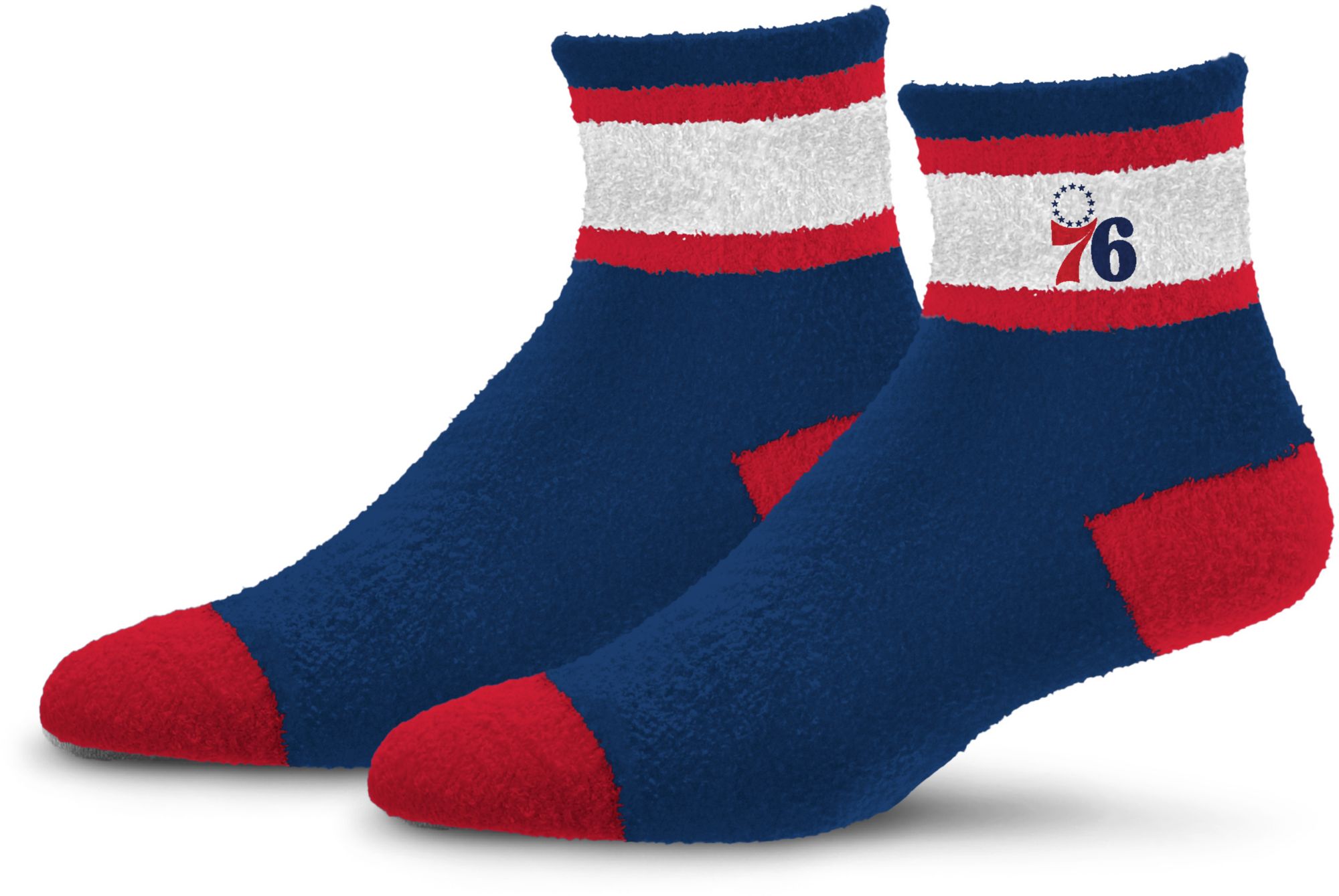 For Bare Feet Philadelphia 76ers Stripe Cozy Socks
