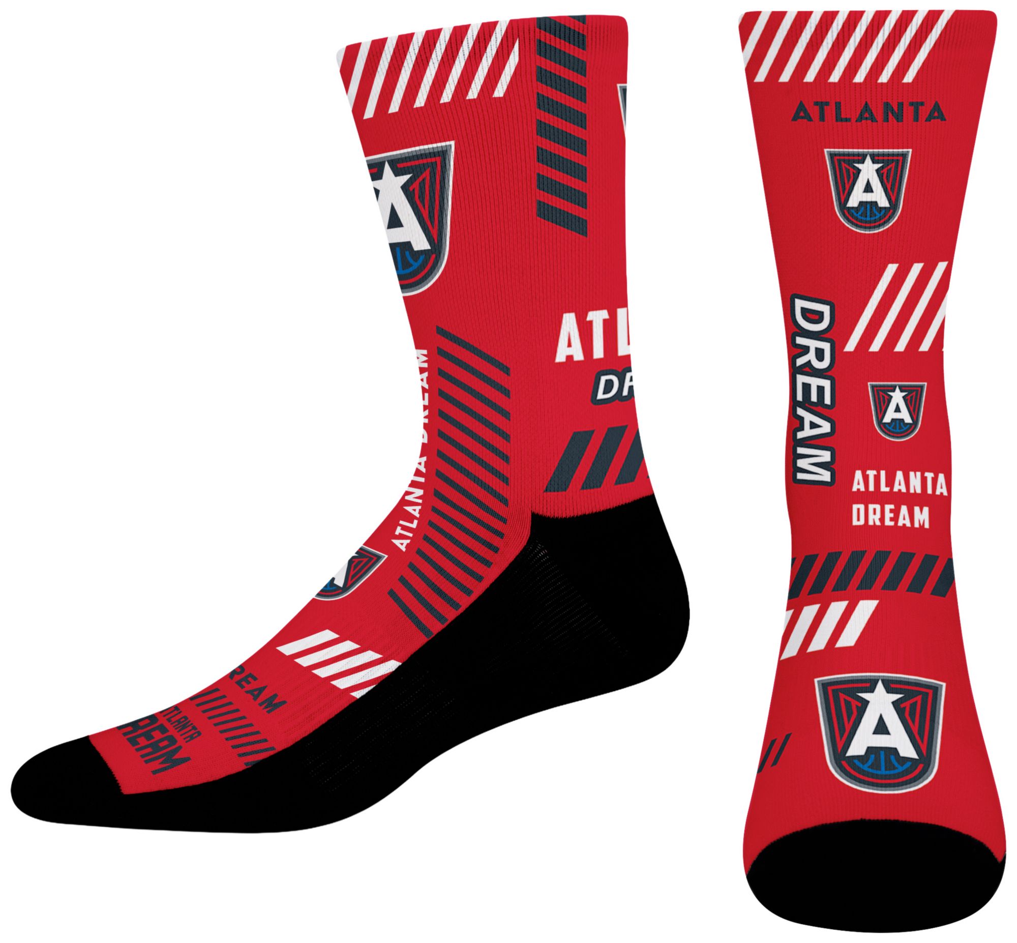 For Bare Feet Adult Atlanta Dream Multi Fantastic Sublimated Crew Socks