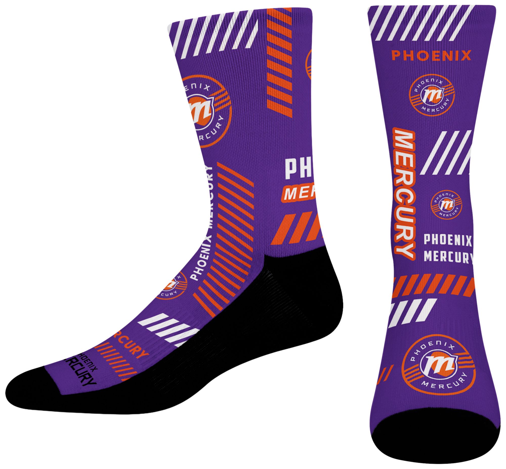 For Bare Feet Adult Phoenix Mercury Multi Fantastic Sublimated Crew Socks