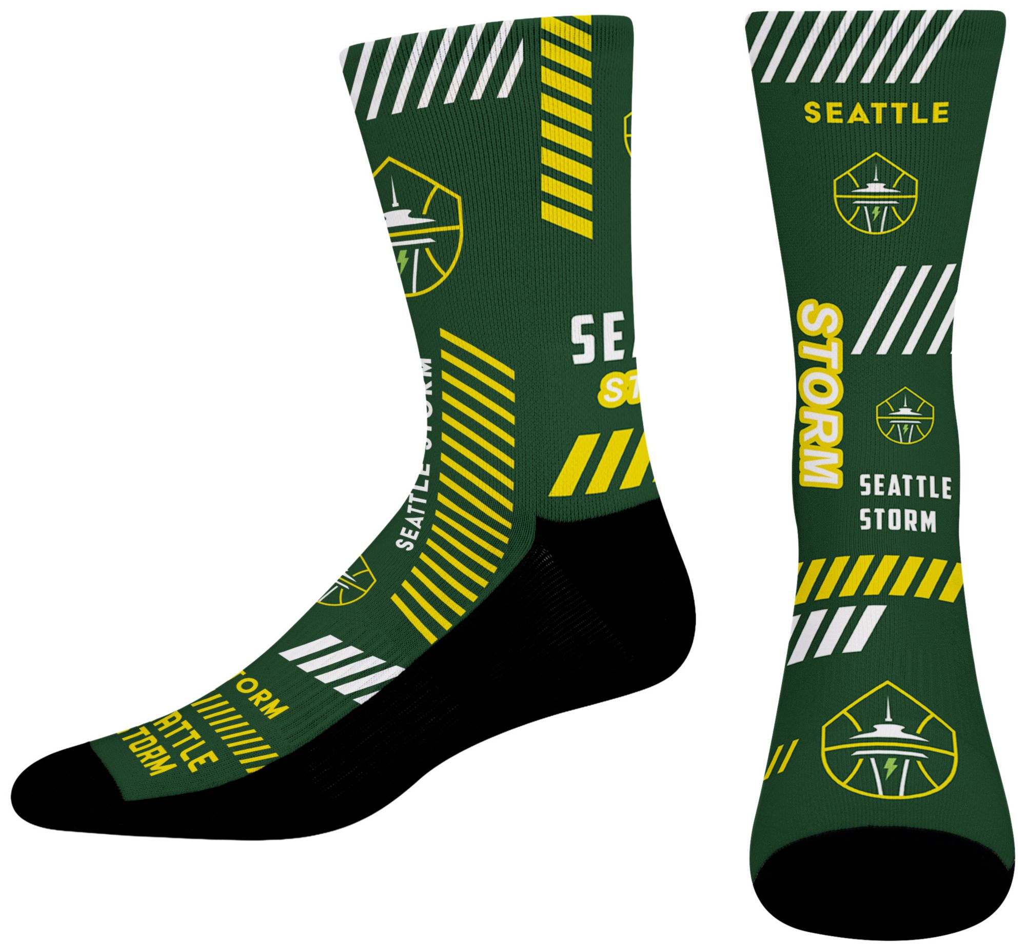 For Bare Feet Adult Seattle Storm Multi Fantastic Sublimated Crew Socks