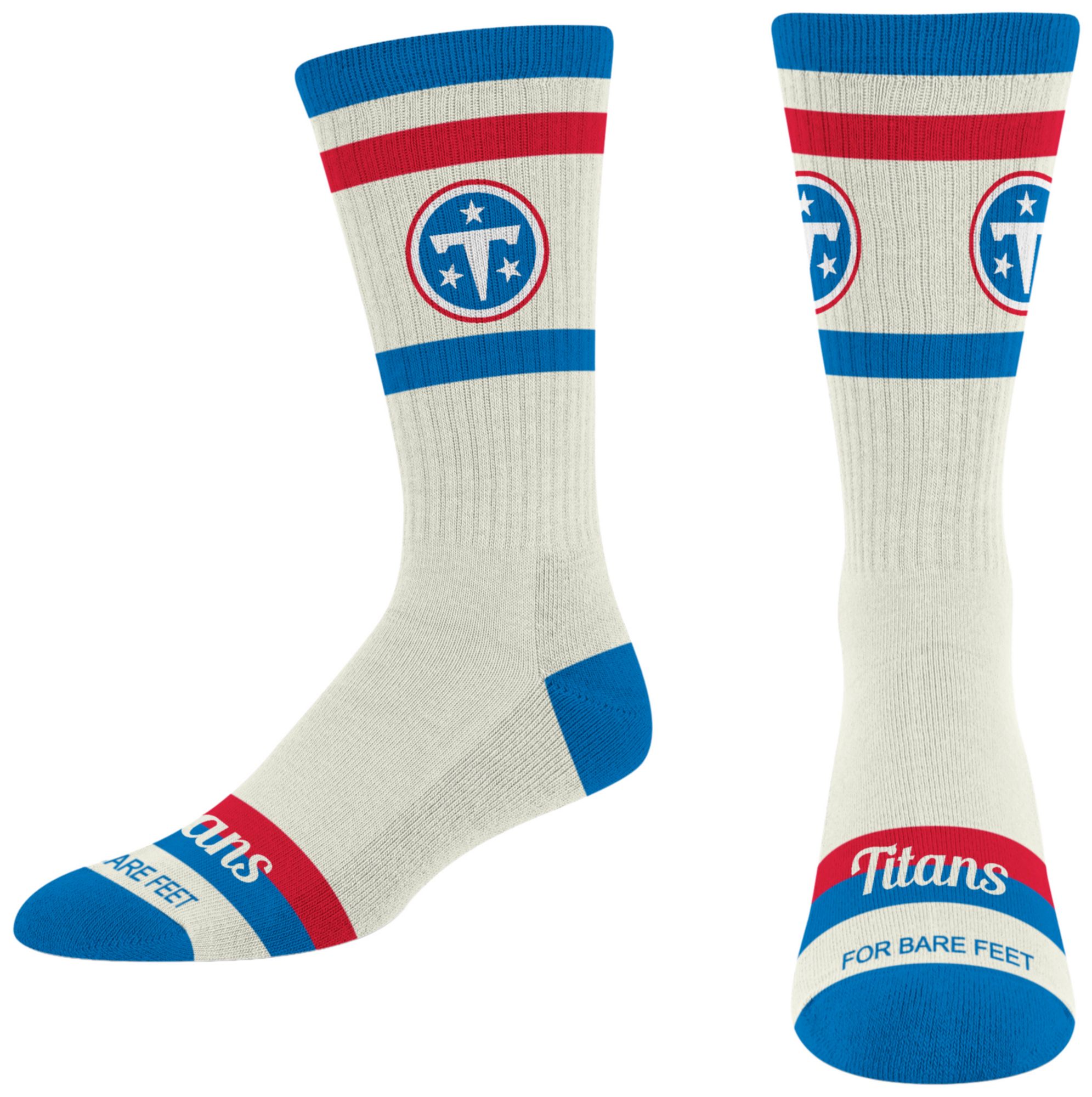 For Bare Feet Adult Tennessee Titans Striped Fame Socks