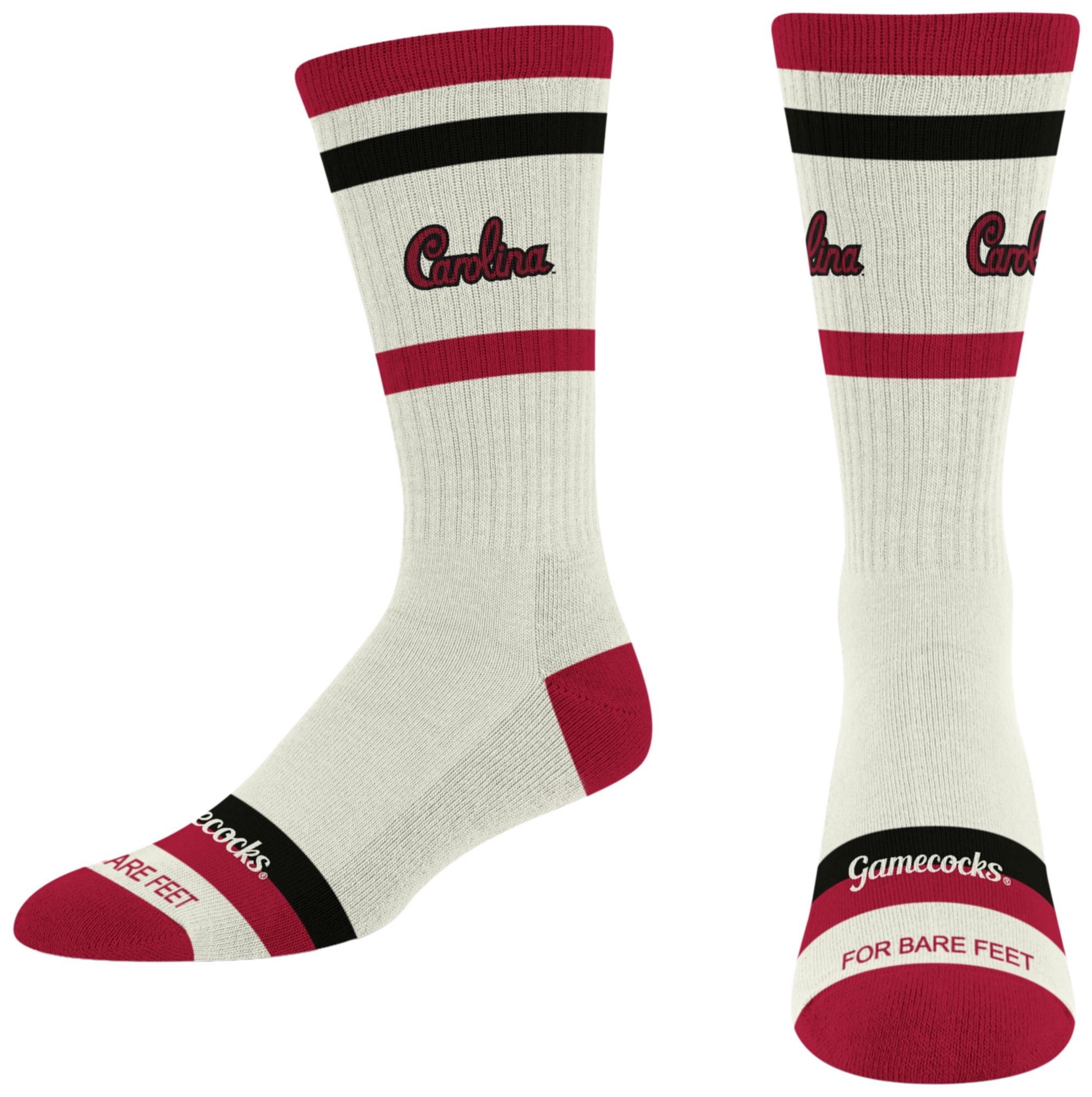 For Bare Feet Adult South Carolina Gamecocks Striped Fame Socks