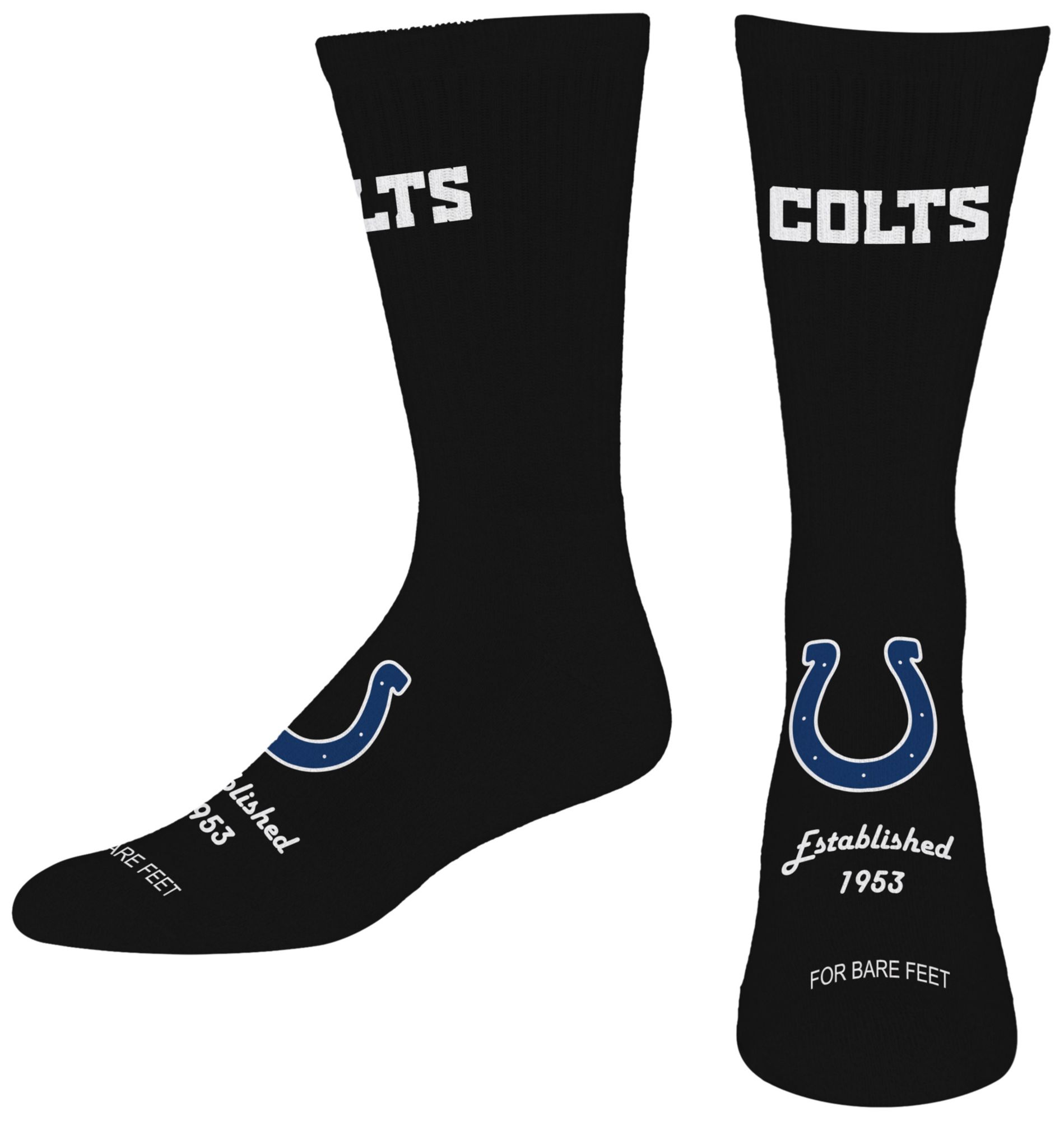 For Bare Feet Adult Indianapolis Colts Established Socks